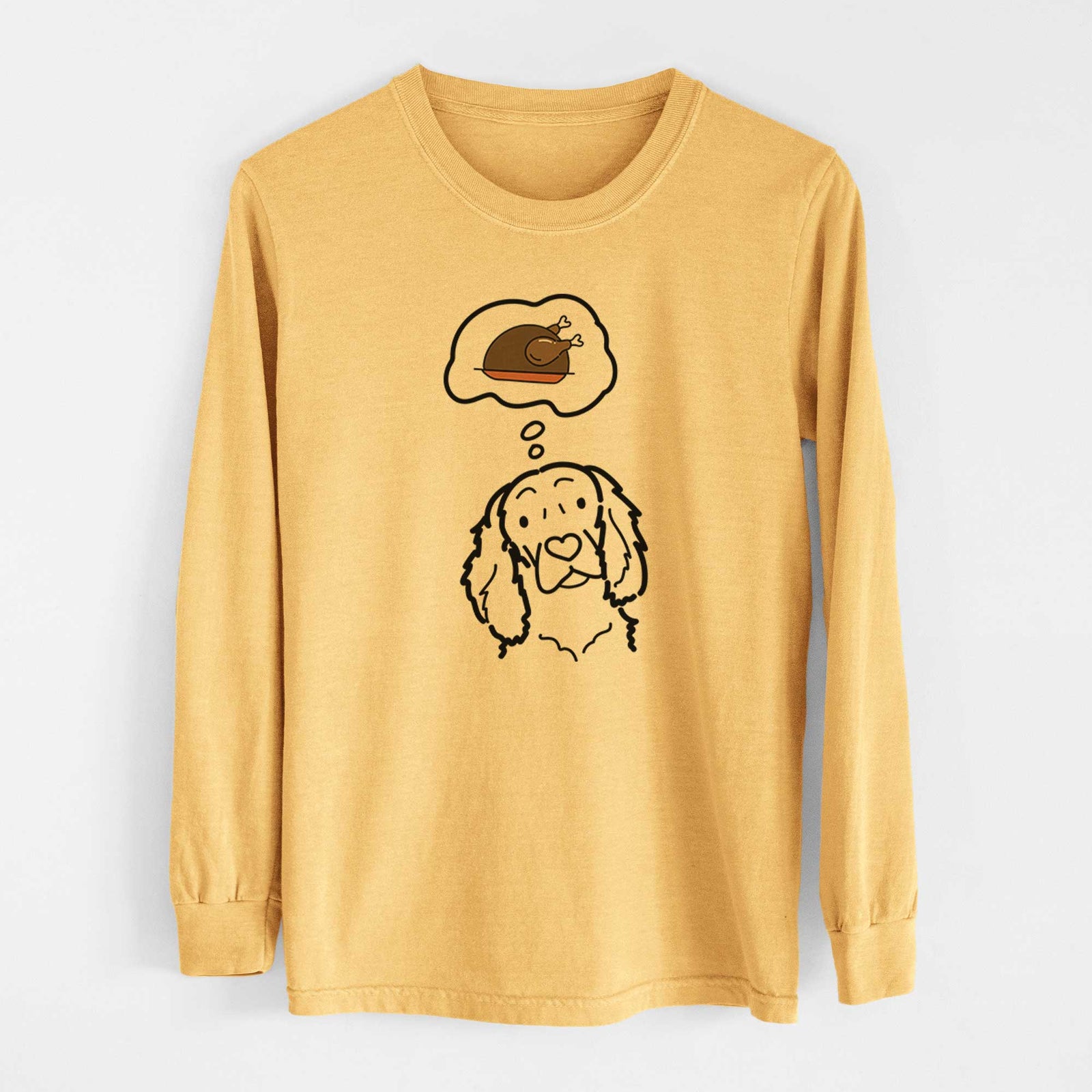 Turkey Thoughts Boykin Spaniel - Heavyweight 100% Cotton Long Sleeve