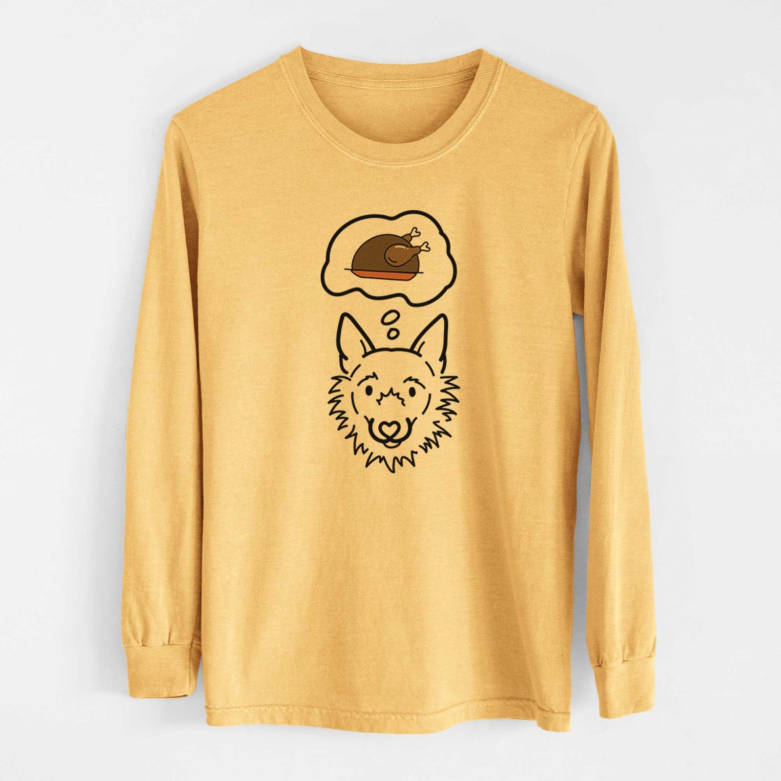Turkey Thoughs Super Mutt - Chewy - Heavyweight 100% Cotton Long Sleeve