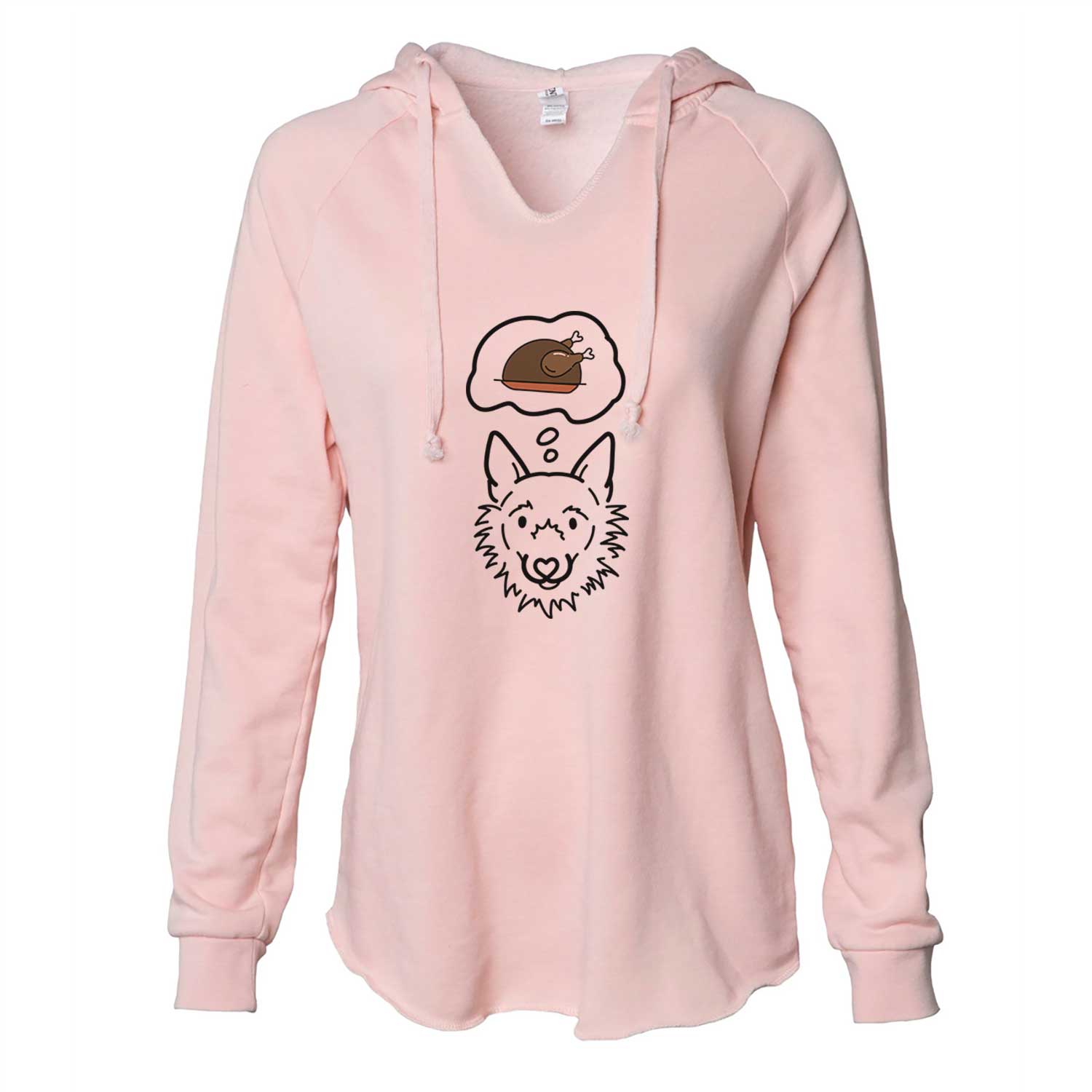 Turkey Thoughts Super Mutt - Chewy - Cali Wave Hooded Sweatshirt