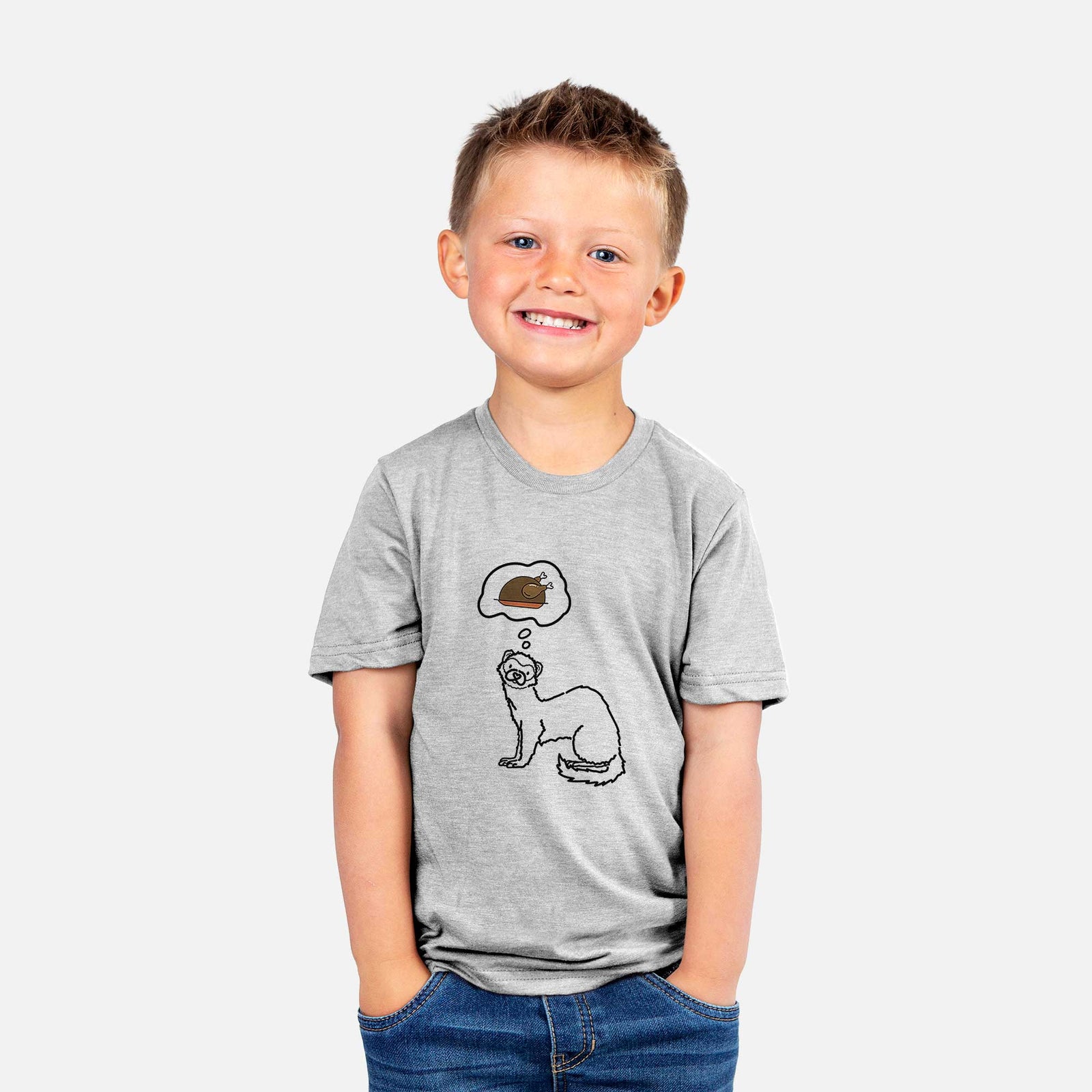 Turkey Thoughts Ferret - Fern - Kids/Youth/Toddler Shirt