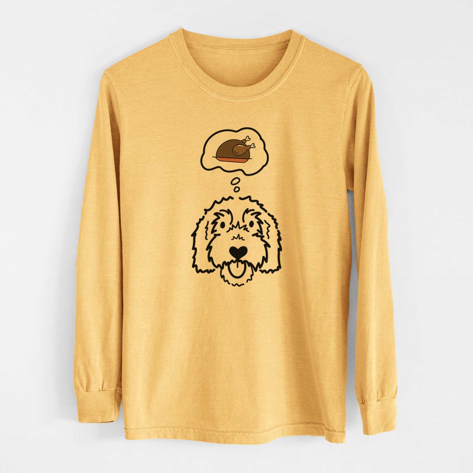 Turkey Thoughts Goldendoodle - Gus - Heavyweight 100% Cotton Long Sleeve