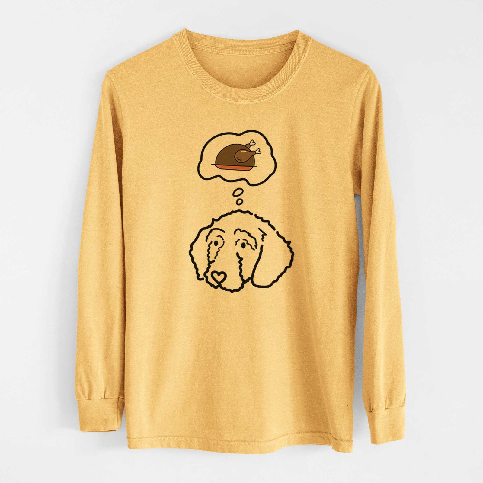 Turkey Thoughts Goldendoodle - Hanna - Heavyweight 100% Cotton Long Sleeve