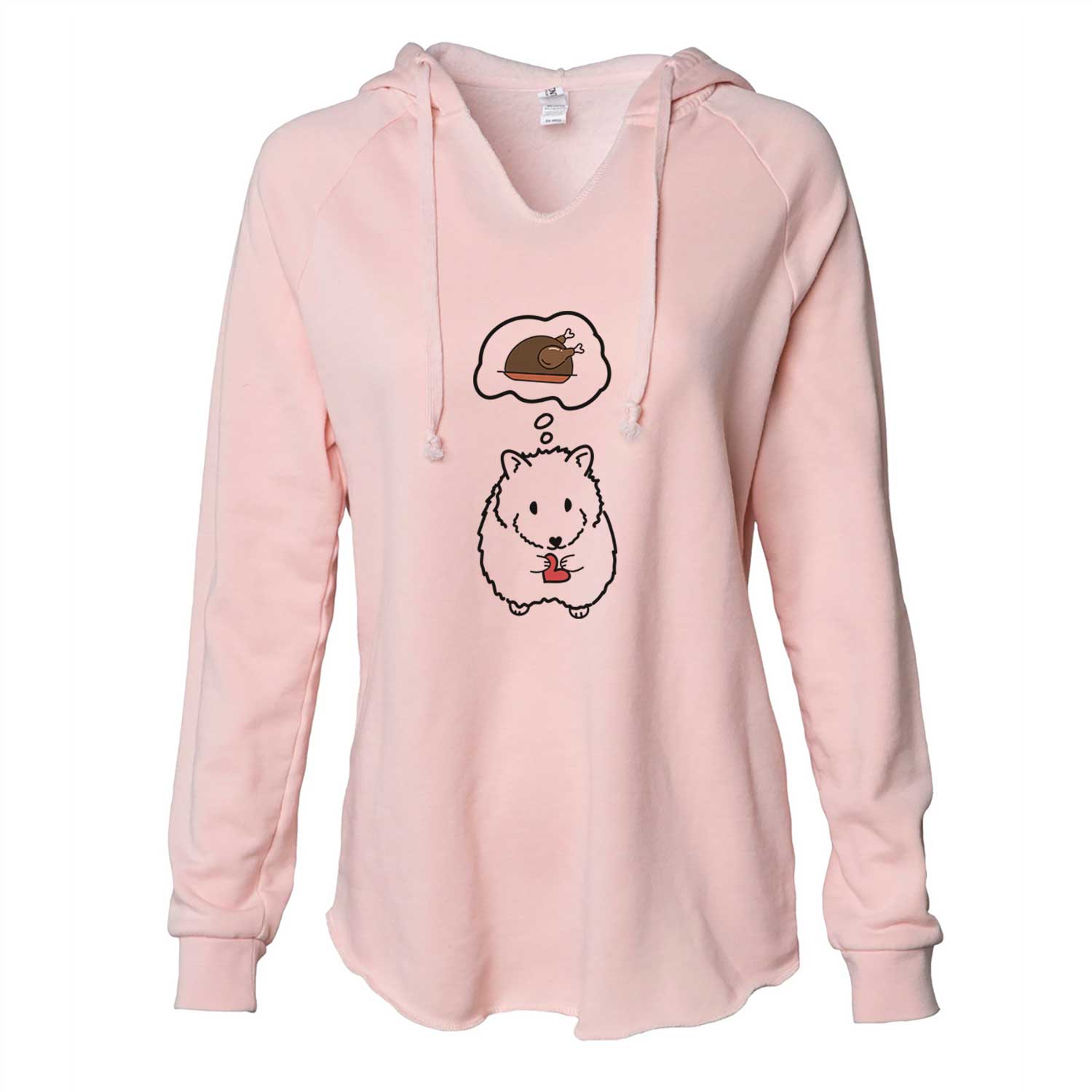 Turkey Thoughts Hamster - Hilga - Cali Wave Hooded Sweatshirt