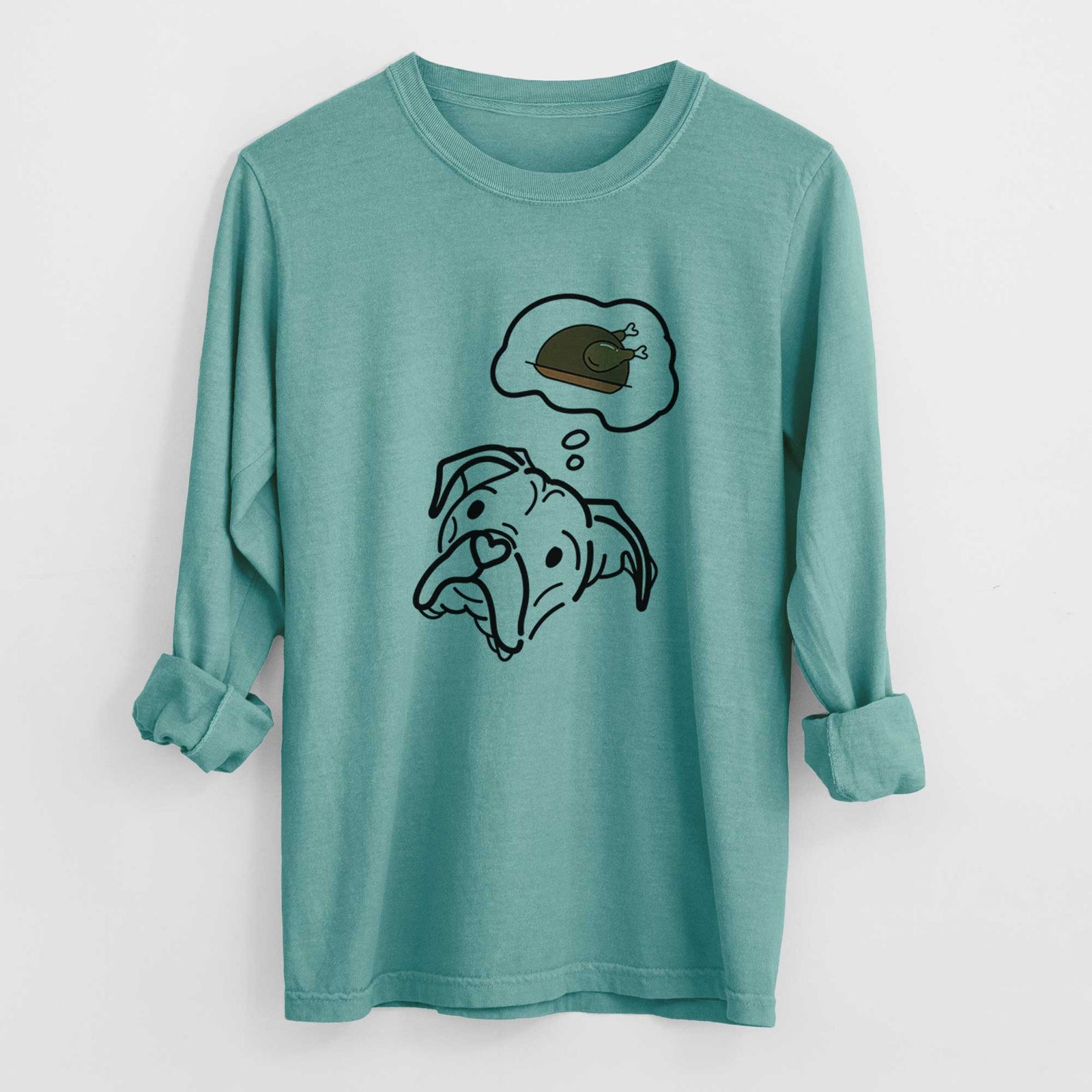 Turkey Thoughts Boxer - Noodle - Heavyweight 100% Cotton Long Sleeve