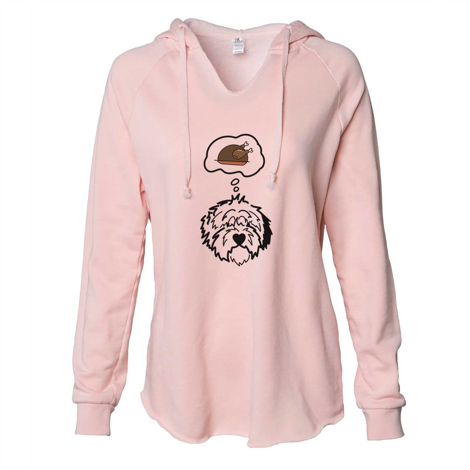 Turkey Thoughts Old English Sheepdog - Penny - Cali Wave Hooded Sweatshirt