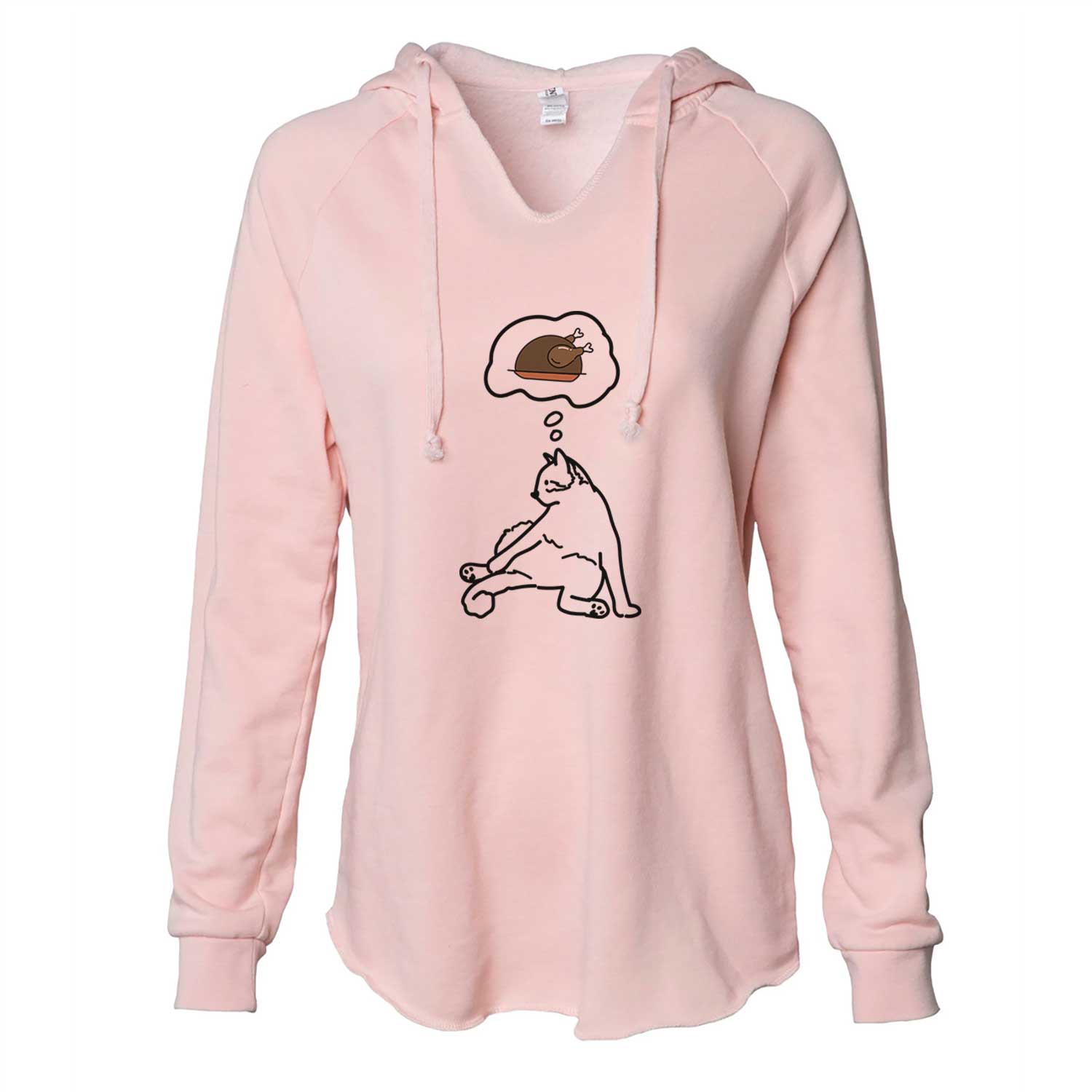 Turkey Thoughts Cat - Tom - Cali Wave Hooded Sweatshirt