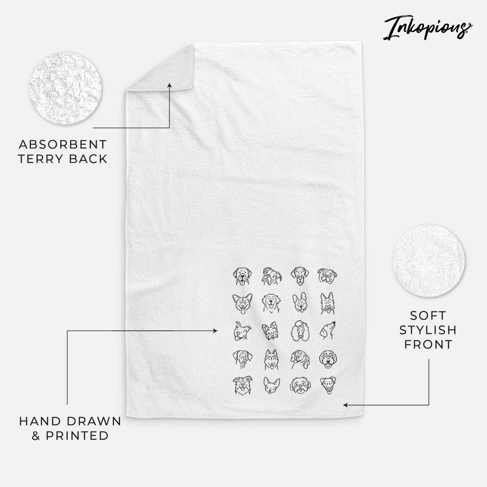 The Doggy Bunch Decorative Hand Towel