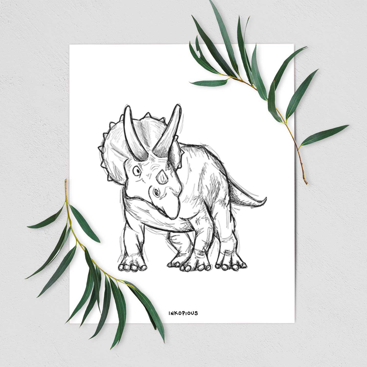 Triceratops Art Print