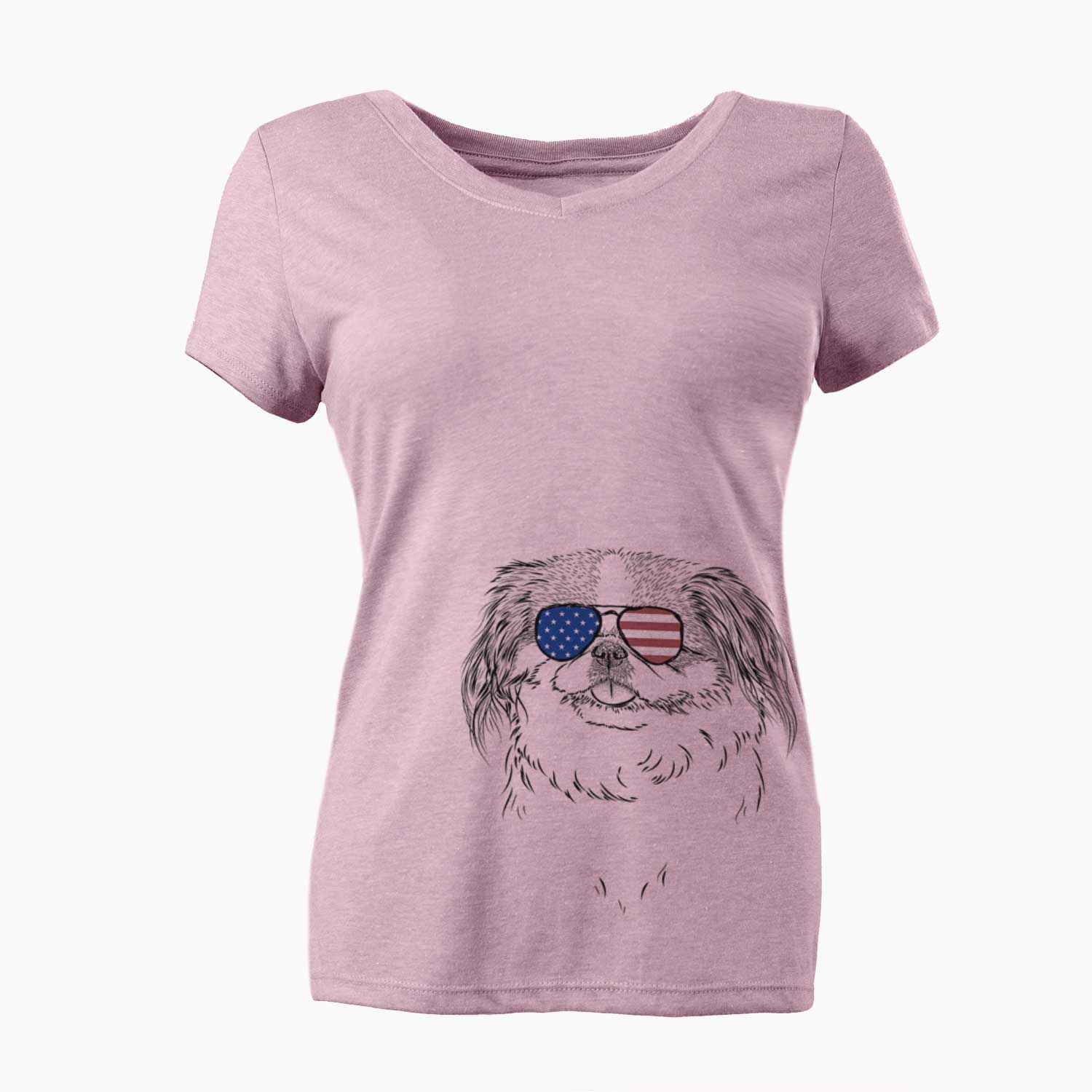 USA Abra Bean the Pekingese - Women's Perfect V-neck Shirt