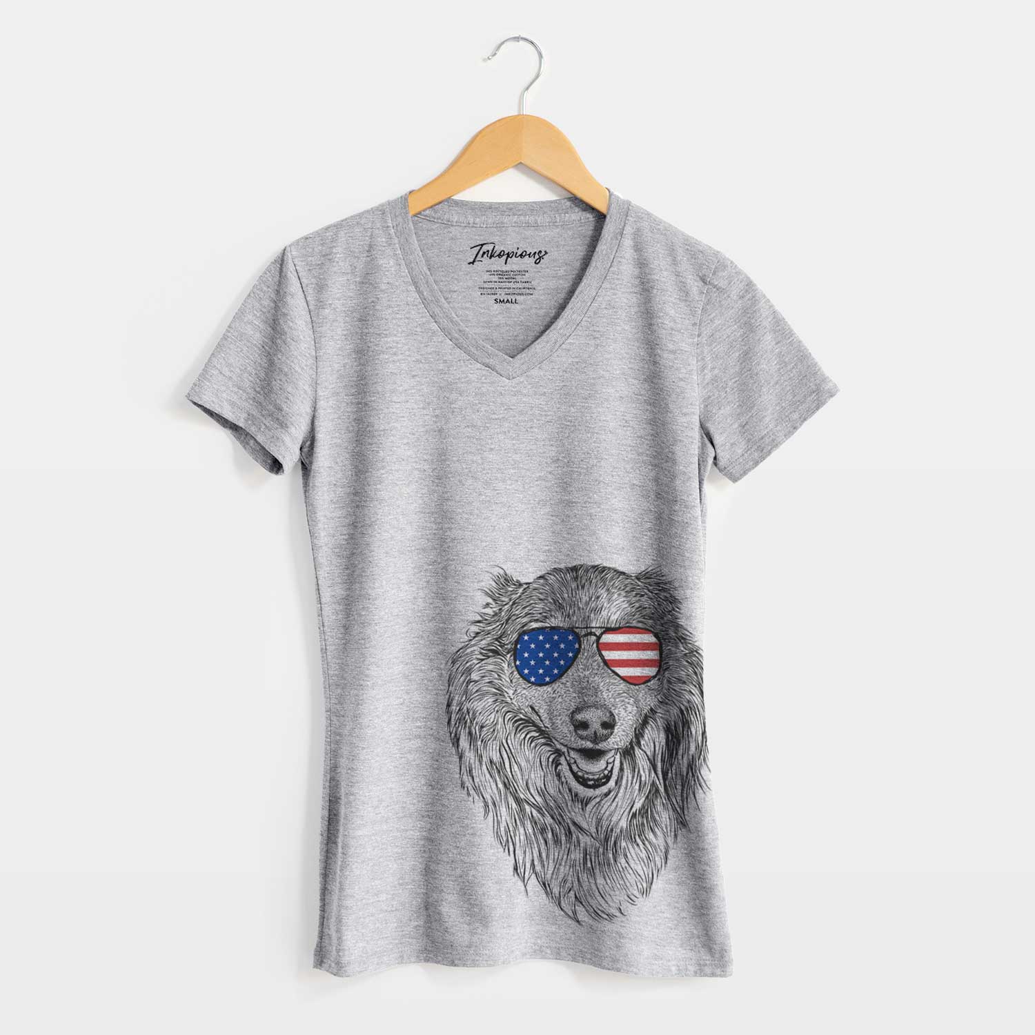 USA Addie the Collie Mix - Women's Perfect V-neck Shirt