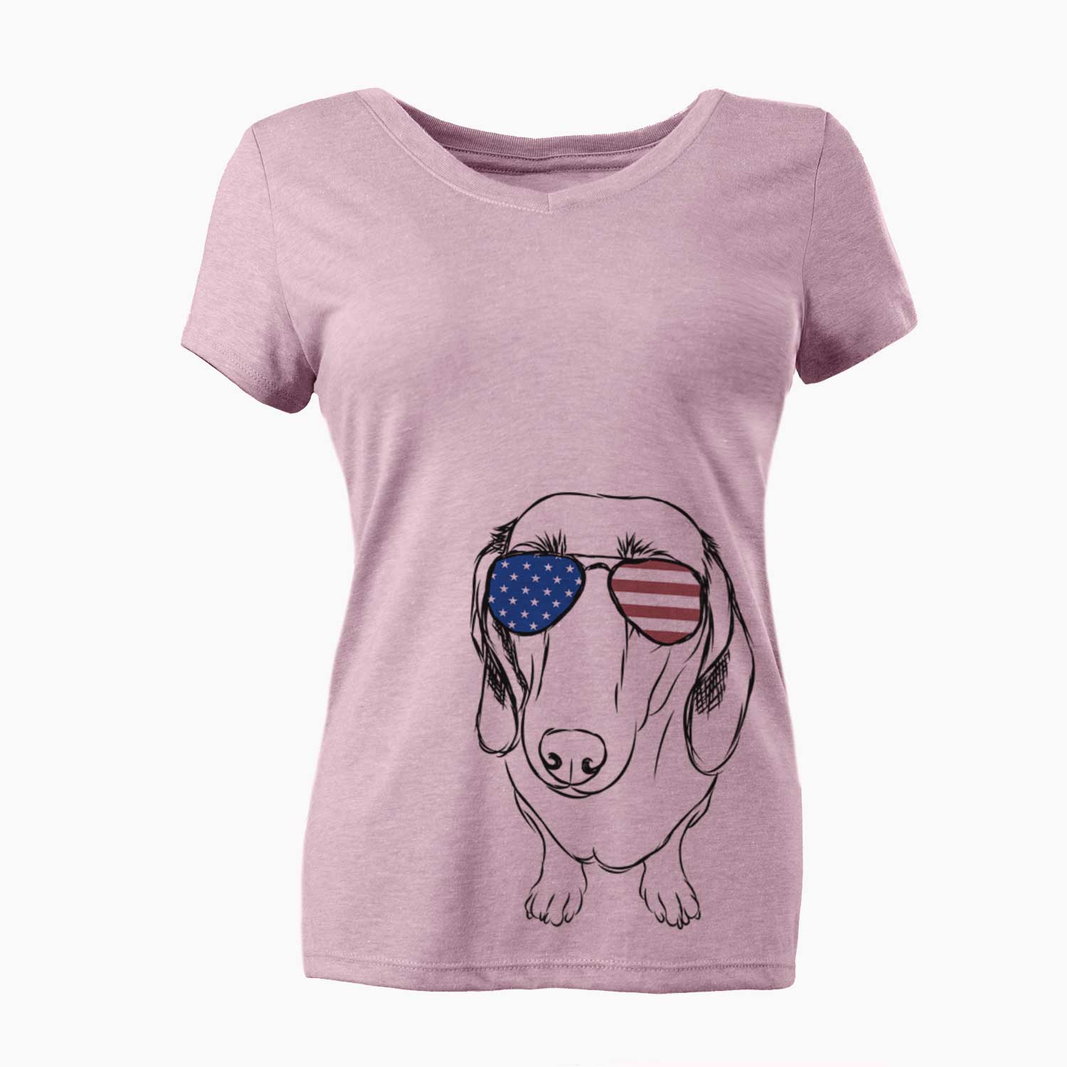 USA Annabelle the Dachshund - Women's Perfect V-neck Shirt