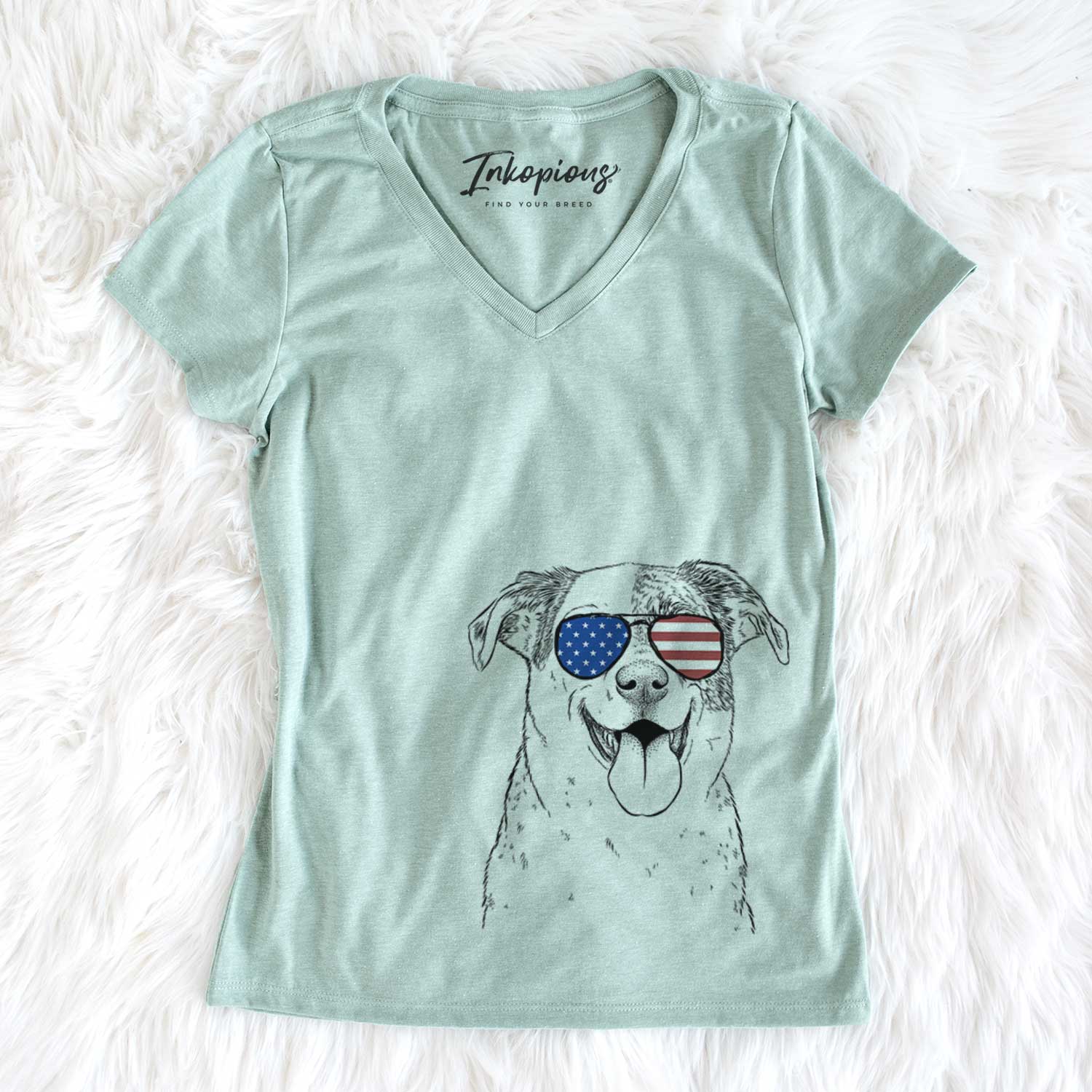 USA Archer the Shepherd Mix - Women's Perfect V-neck Shirt
