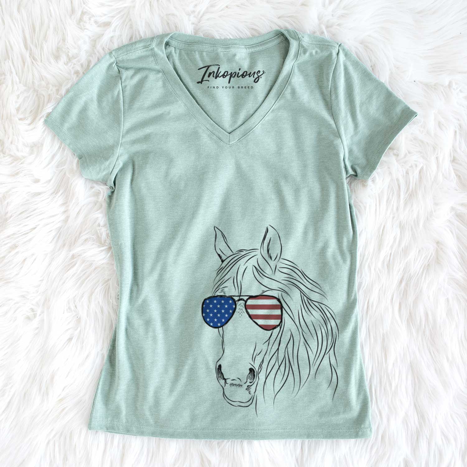 USA Aria the Horse - Women's Perfect V-neck Shirt