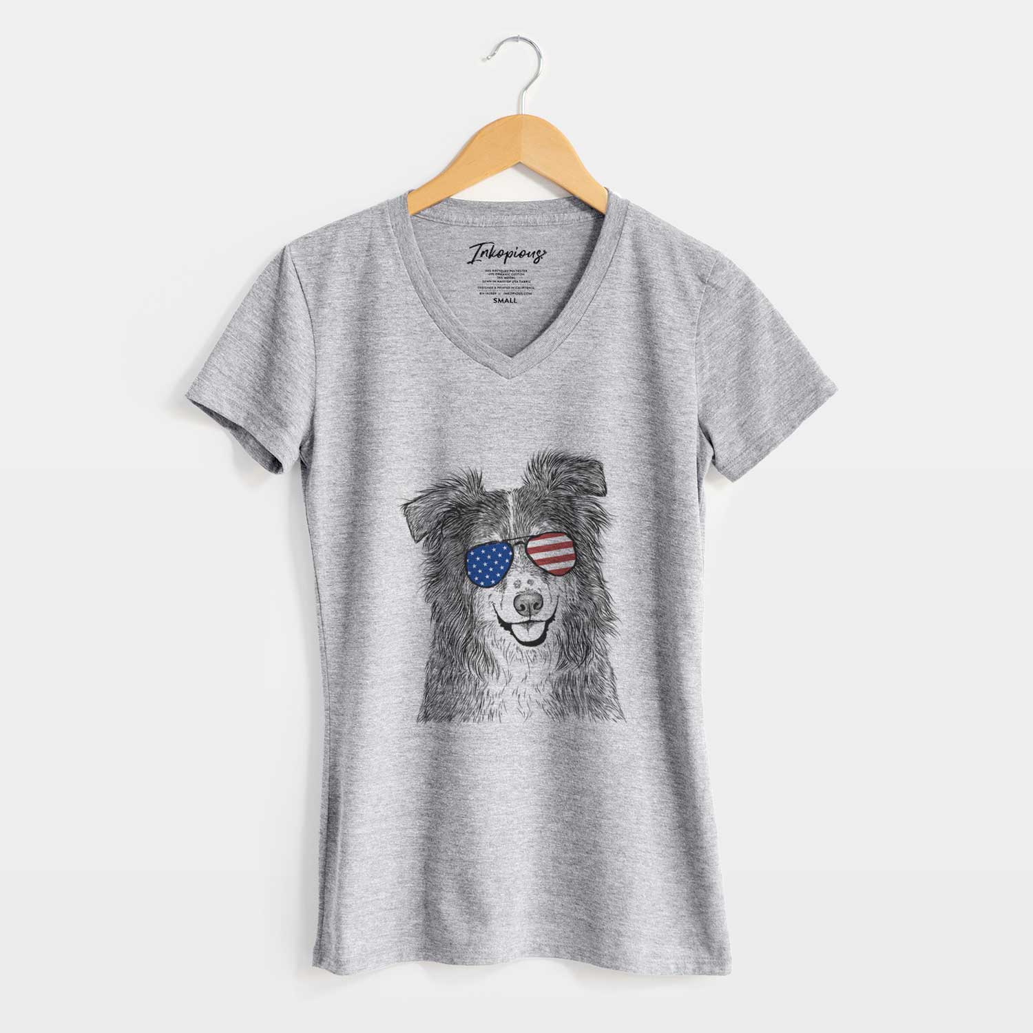 USA Aushe the Australian Shepherd - Women's Perfect V-neck Shirt