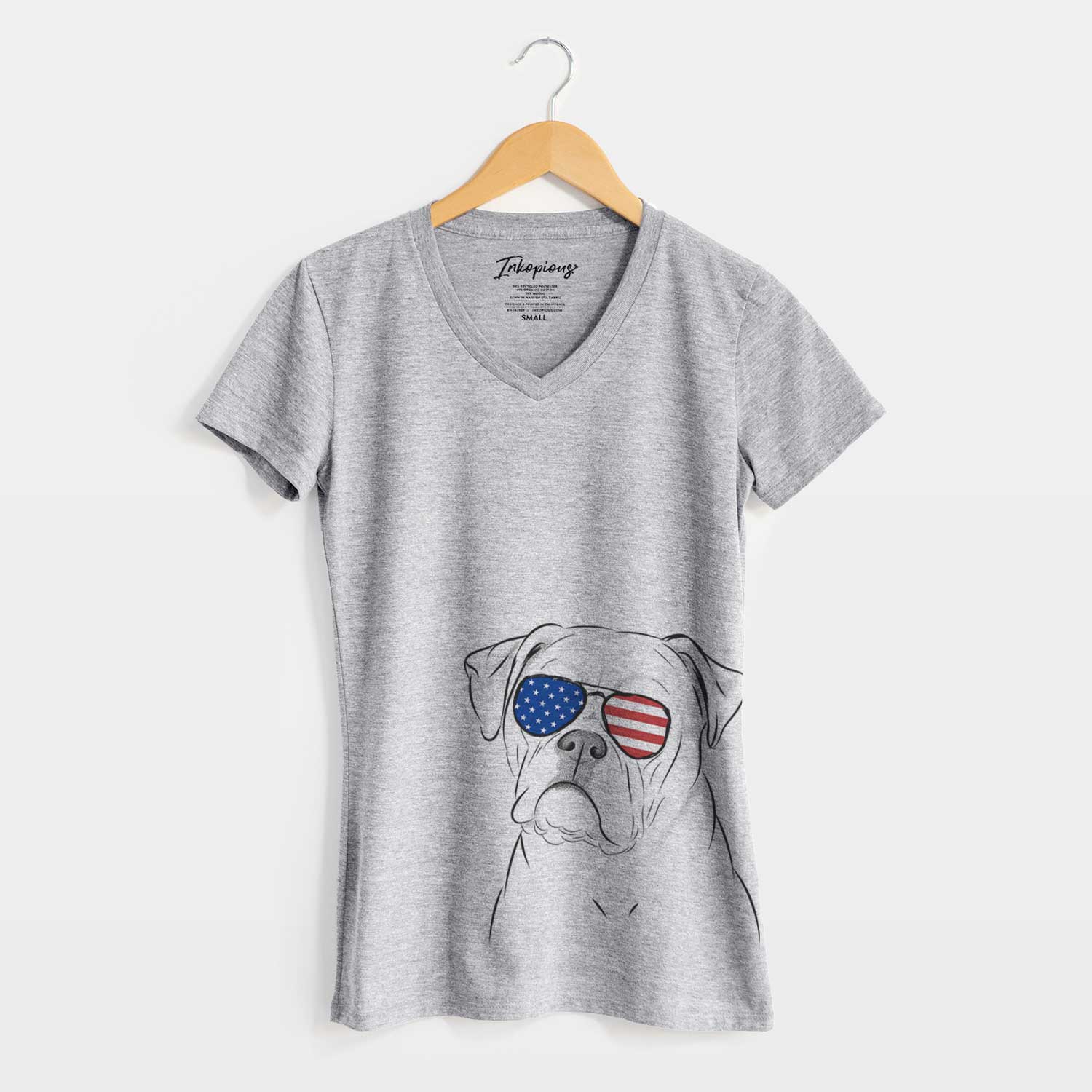 USA Babe the AmericanBulldog - Women's Perfect V-neck Shirt