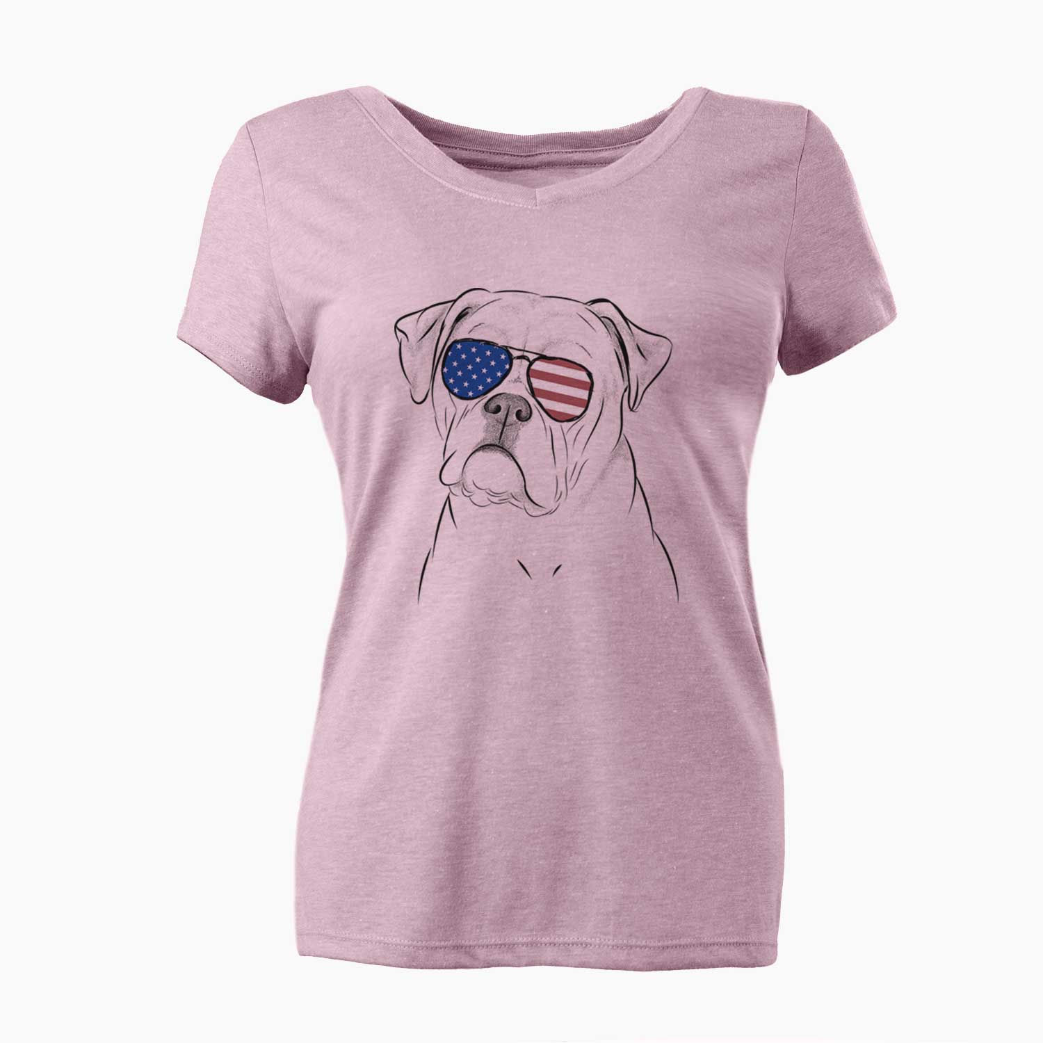 USA Babe the AmericanBulldog - Women's Perfect V-neck Shirt