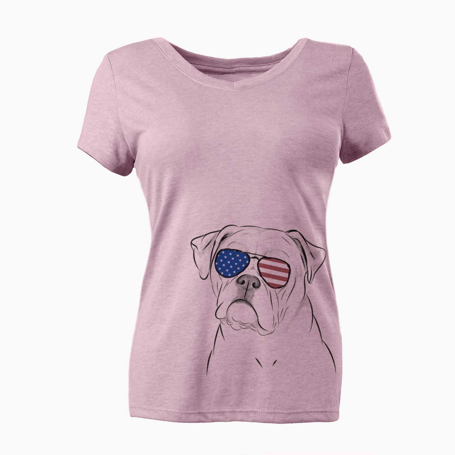 USA Babe the AmericanBulldog - Women's Perfect V-neck Shirt