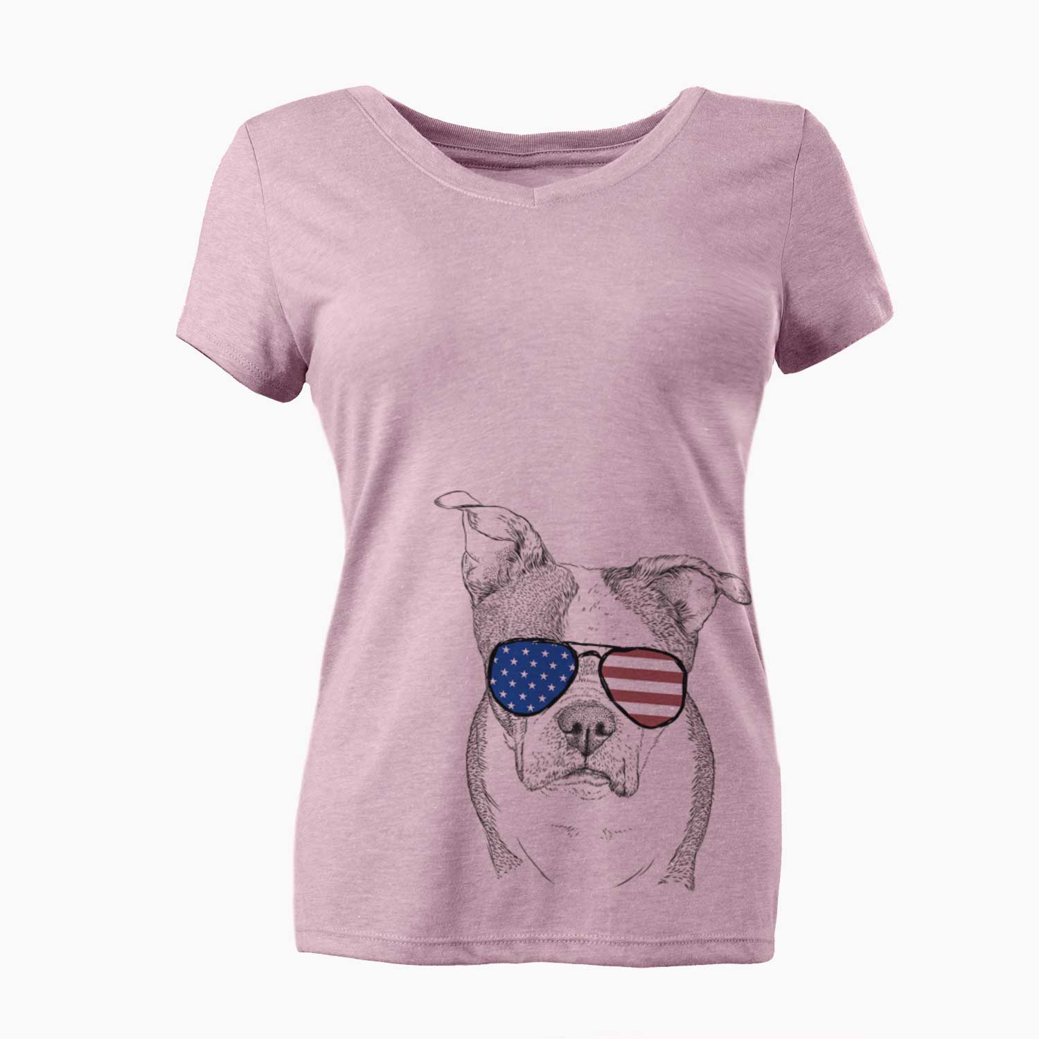 USA Bandit the Boston Terrier - Women's Perfect V-neck Shirt
