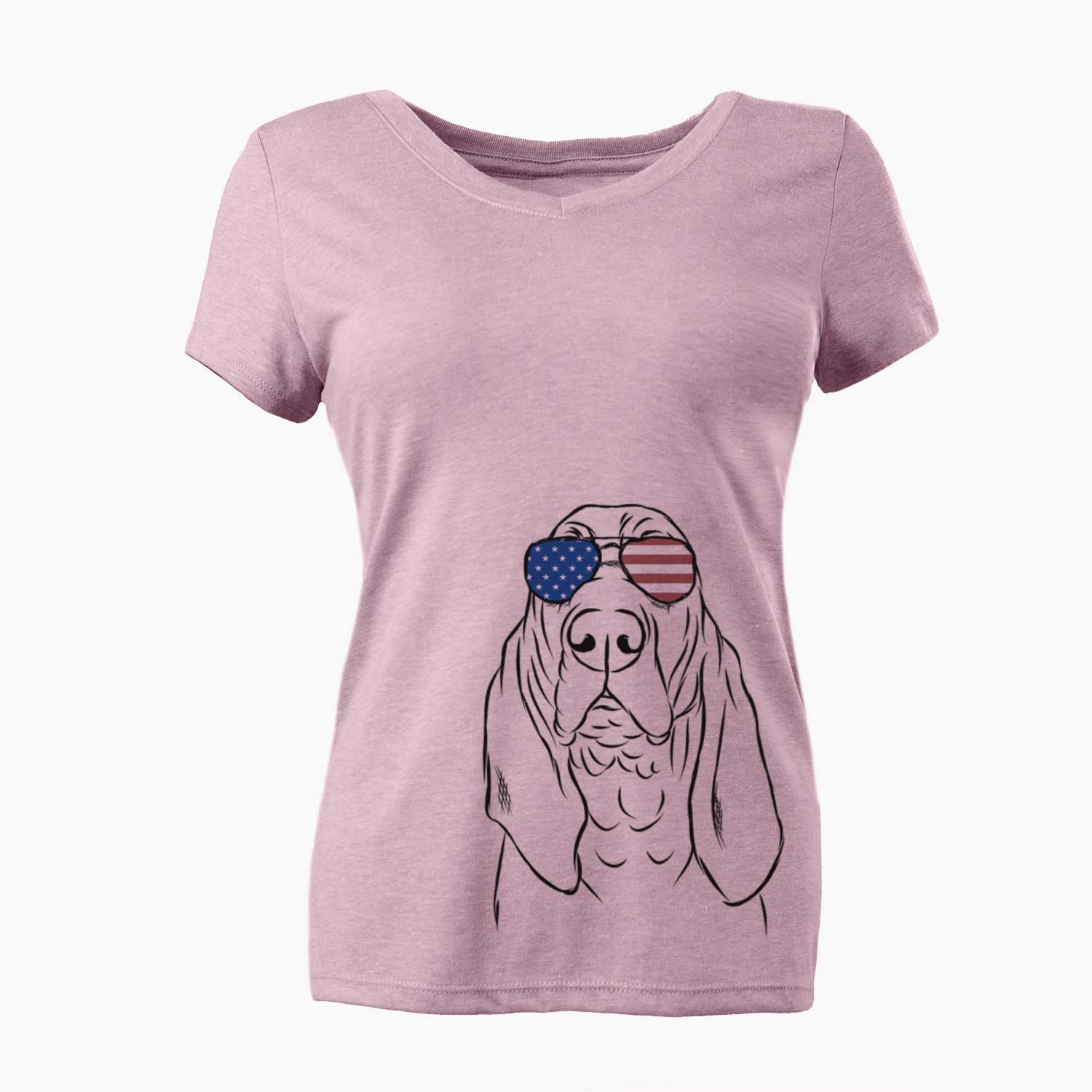 USA Baron the Bloodhound - Women's Perfect V-neck Shirt