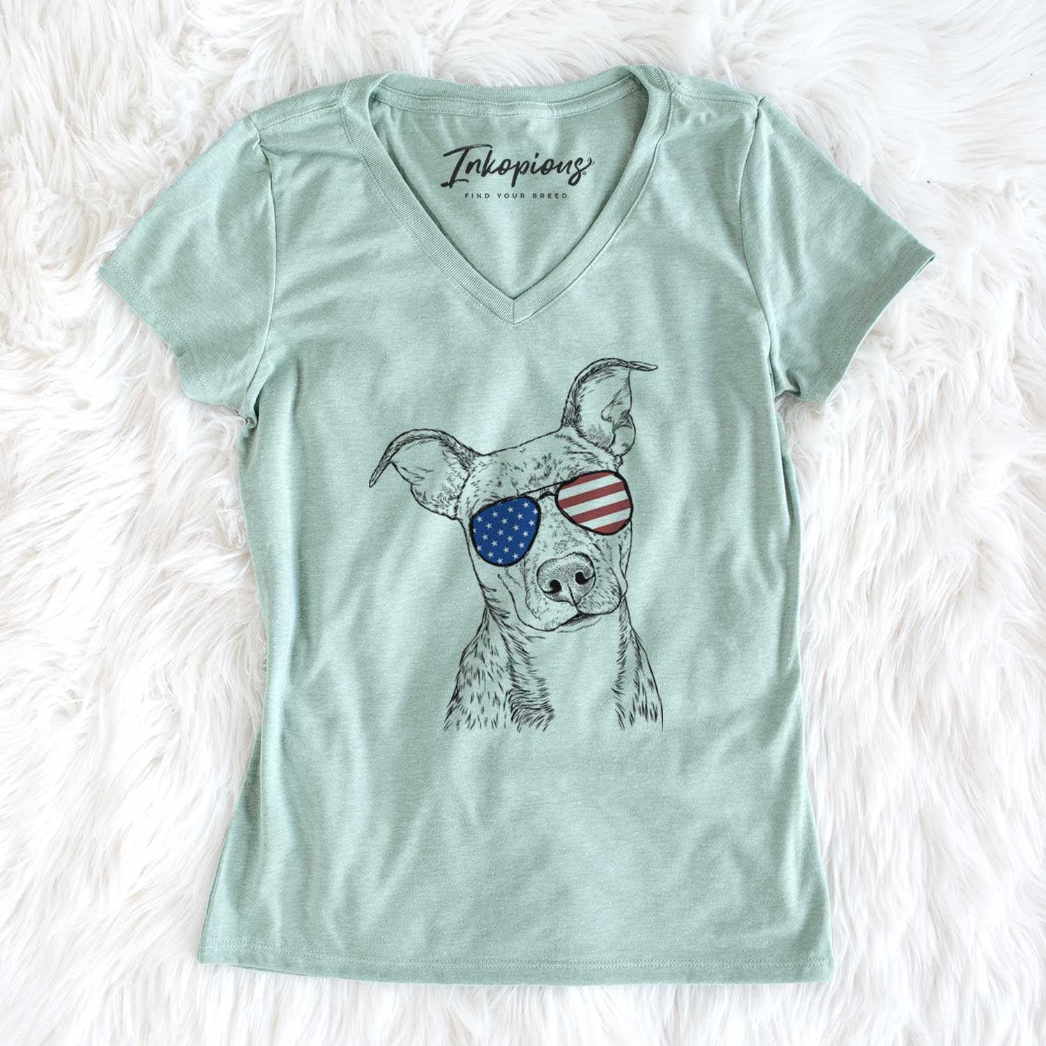 USA Bianca the Mixed Breed - Women's Perfect V-neck Shirt