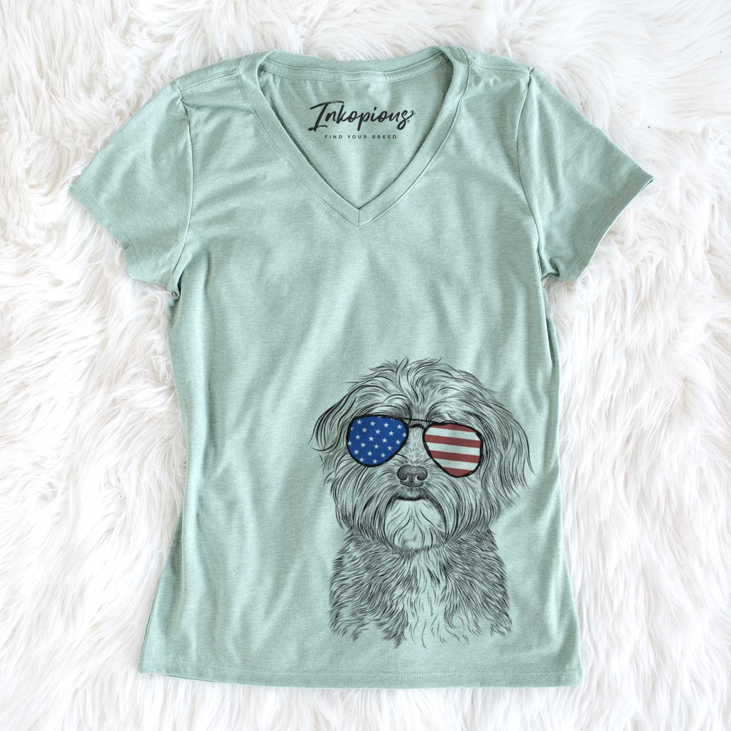 USA Bingo the Mixed Breed - Women's Perfect V-neck Shirt