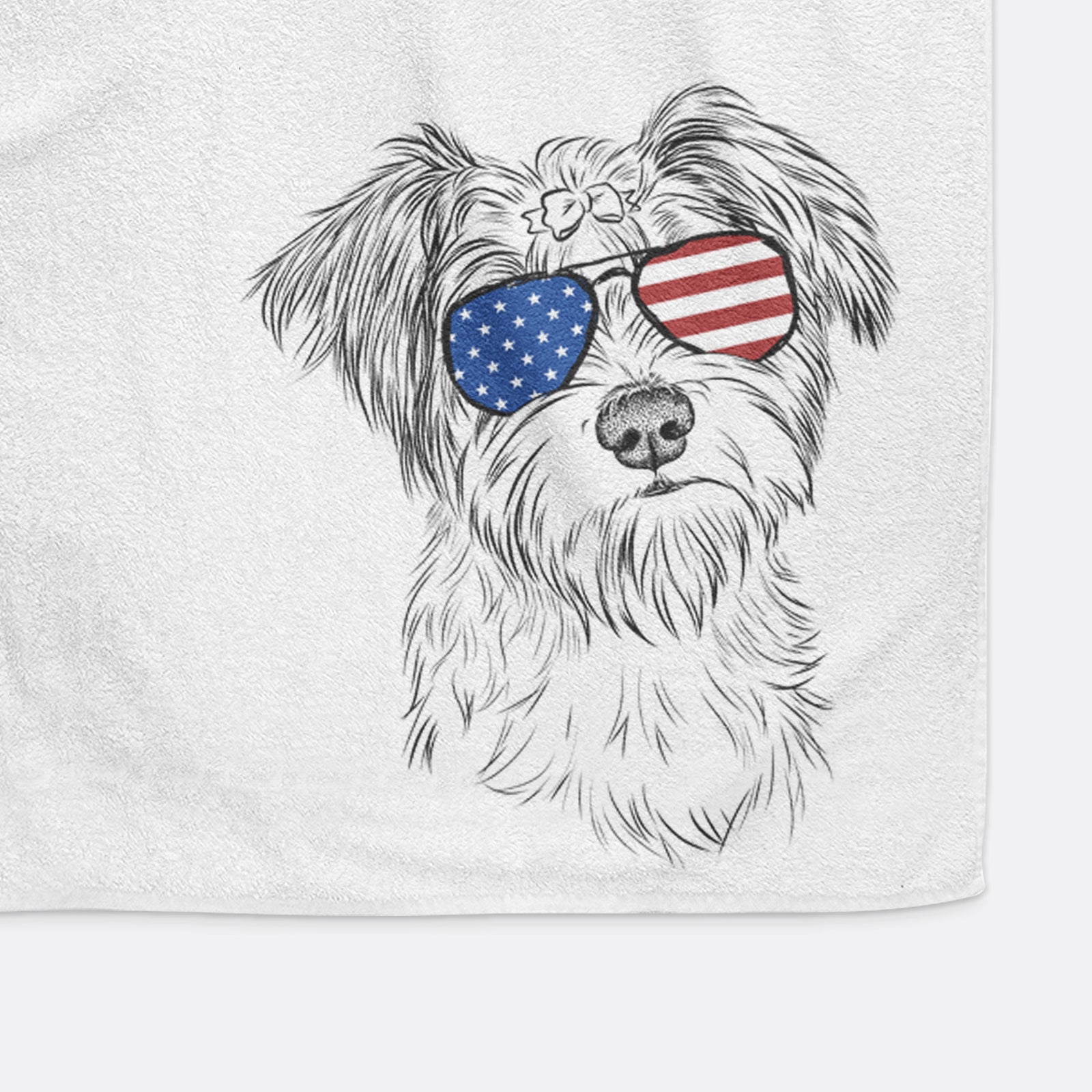 Birdee the Schnauzer Mix Decorative Hand Towel