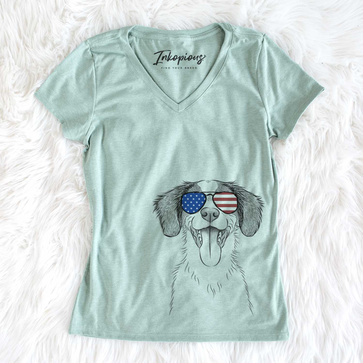 USA Birdie the Brittany - Women's Perfect V-neck Shirt