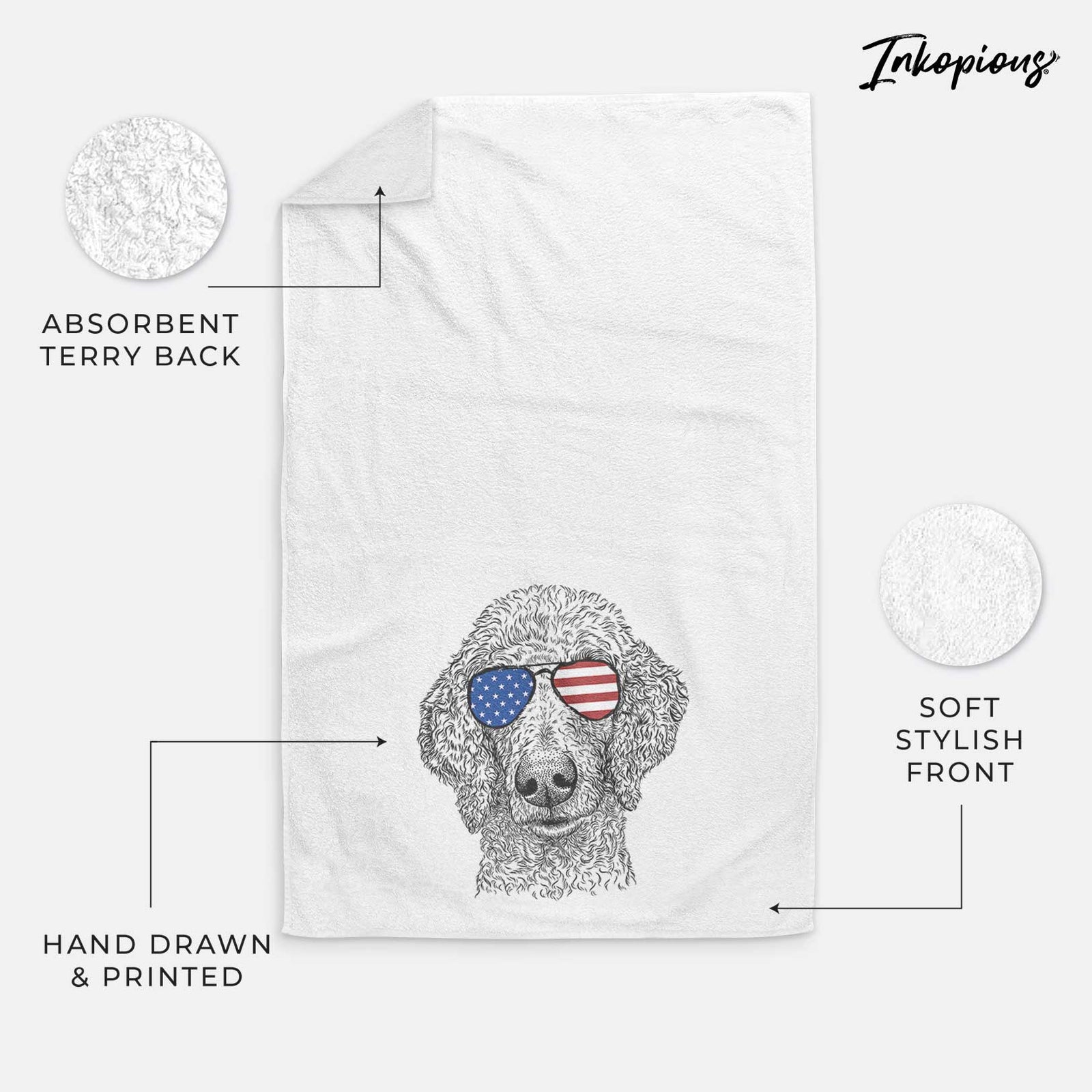 Blossom the Poodle Decorative Hand Towel