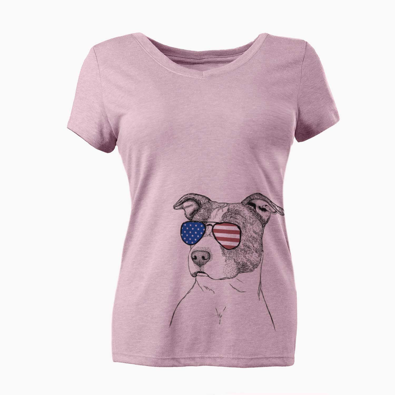USA Blu the Pitbull - Women's Perfect V-neck Shirt