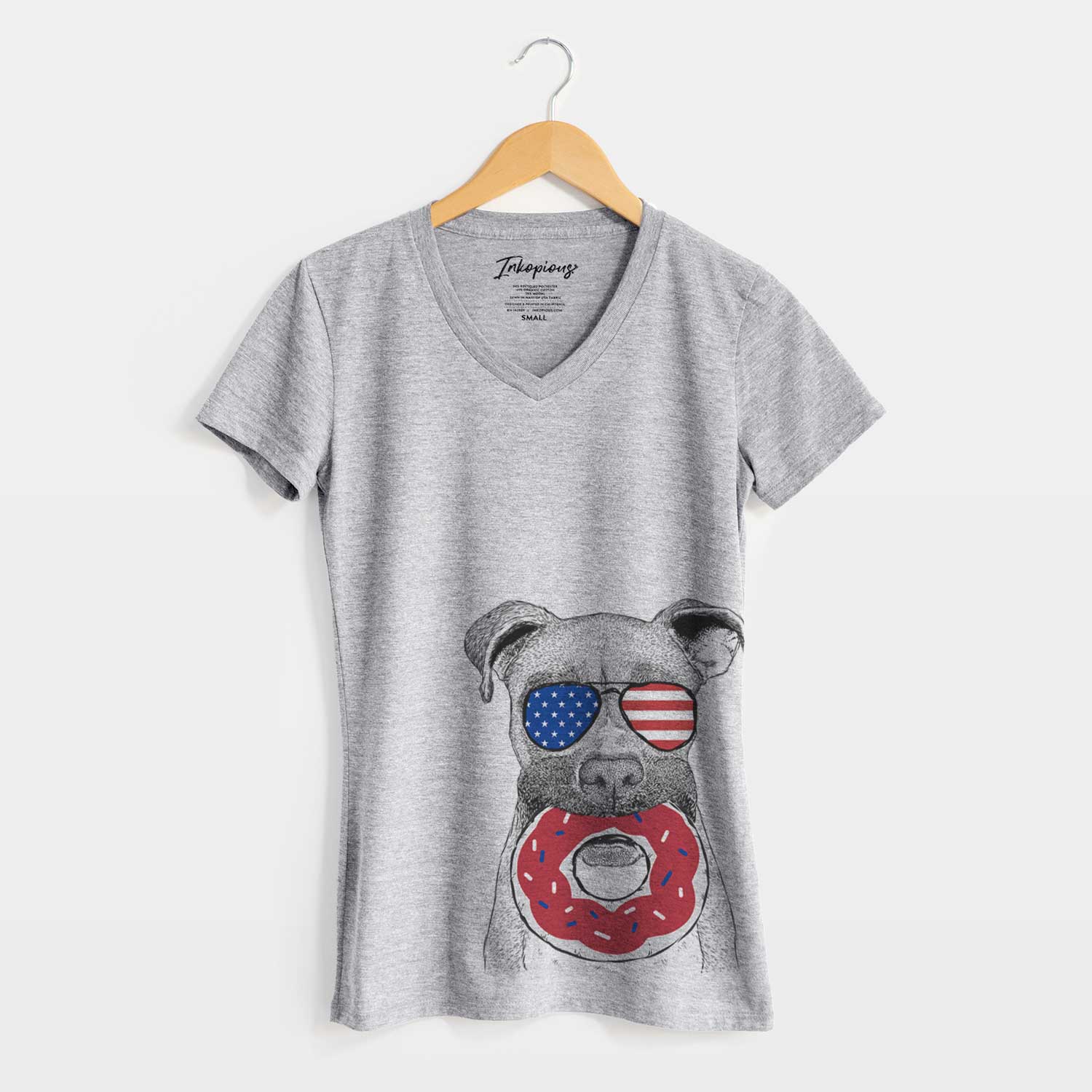 USA Bo the Boxer - Women's Perfect V-neck Shirt