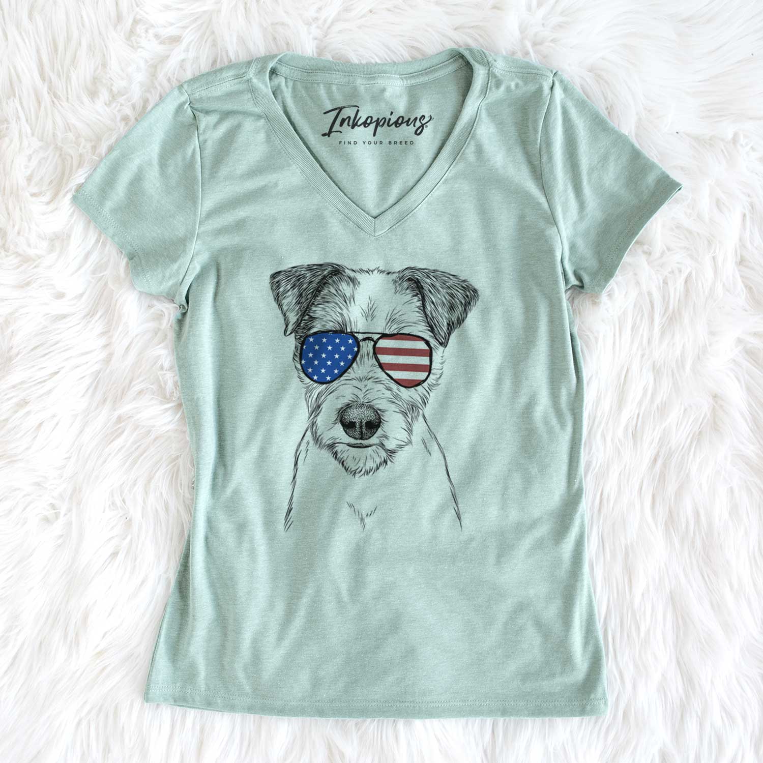USA Bogart the Parson Russell Terrier - Women's Perfect V-neck Shirt