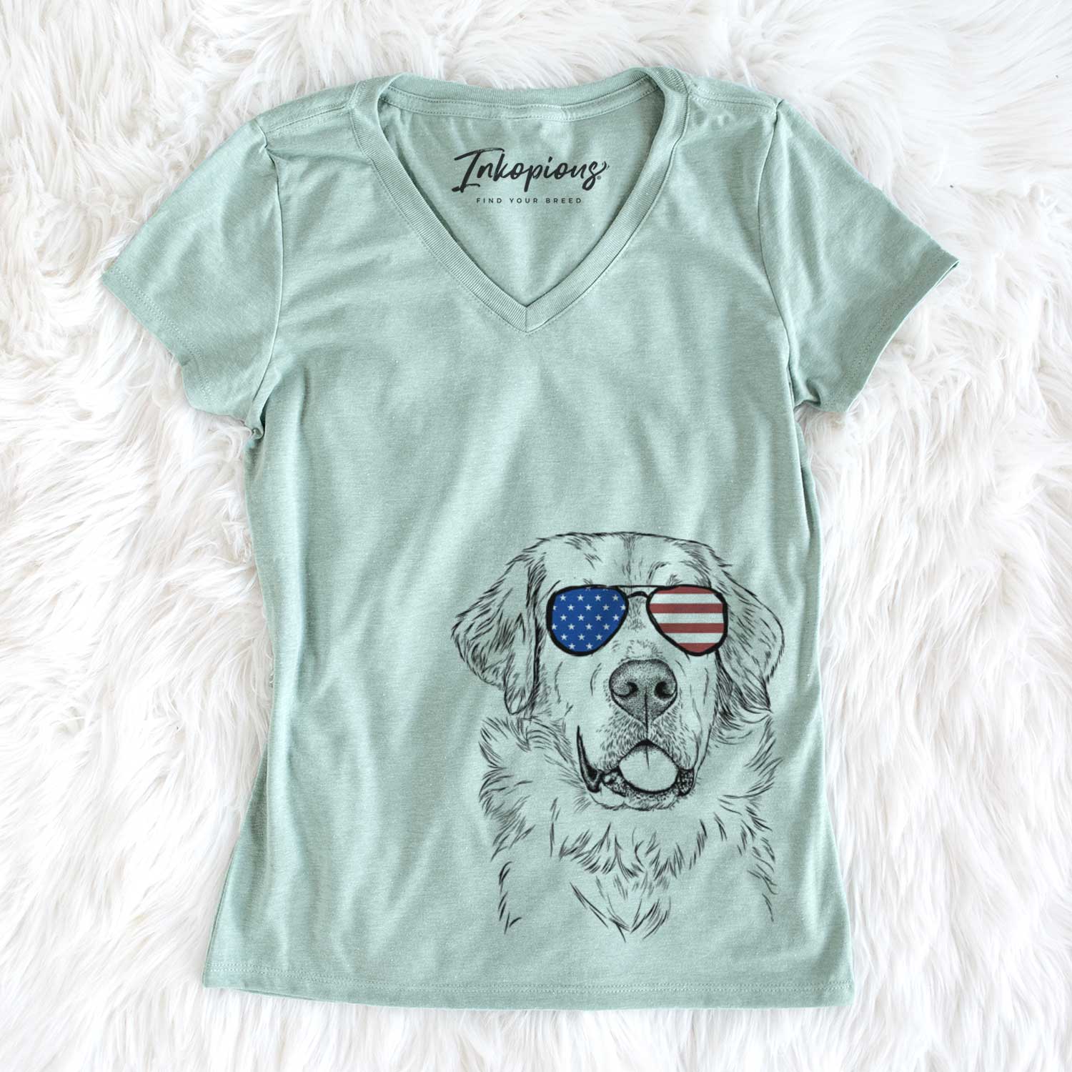 USA Brophy the Great Pyrenees - Women's Perfect V-neck Shirt
