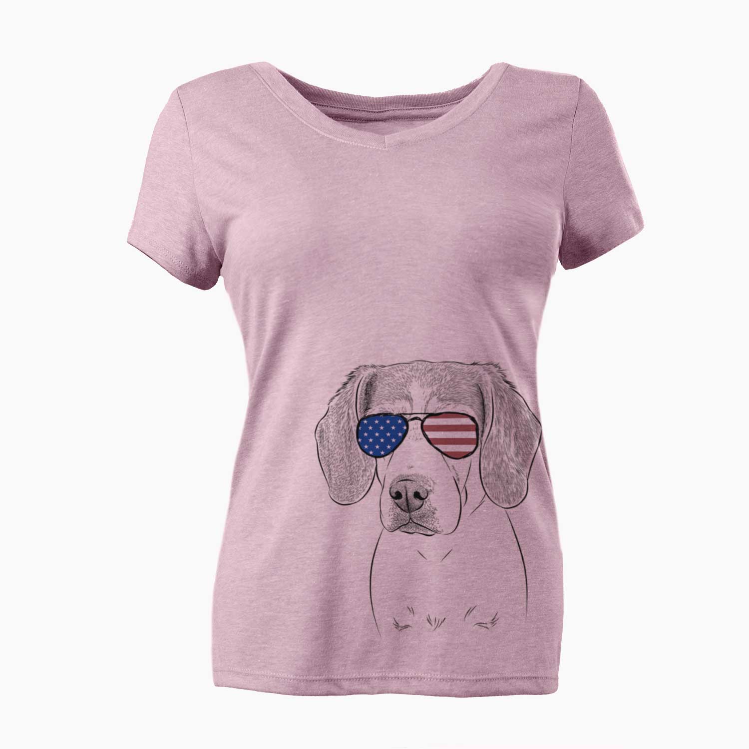 USA Bumbee the Beagle - Women's Perfect V-neck Shirt