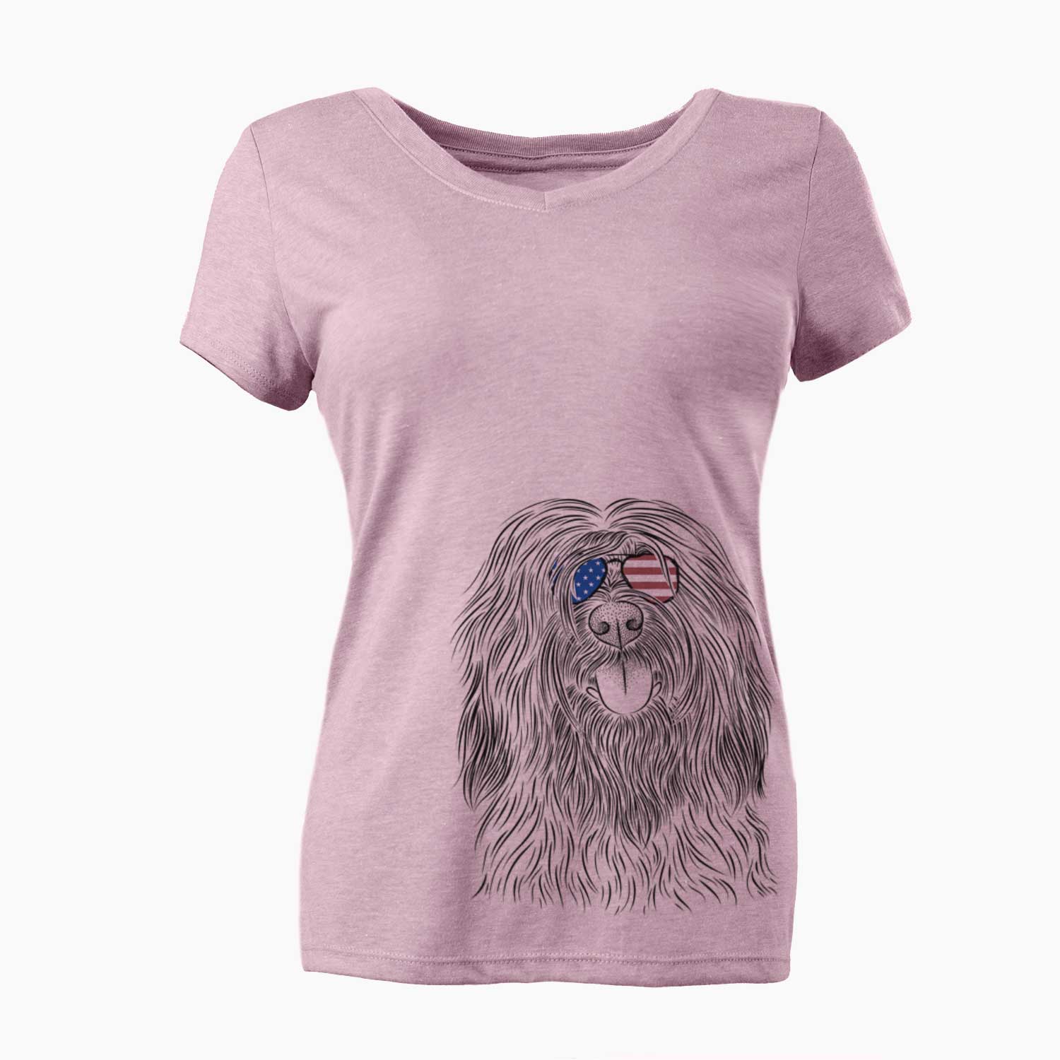 USA Bundy the Briard - Women's Perfect V-neck Shirt
