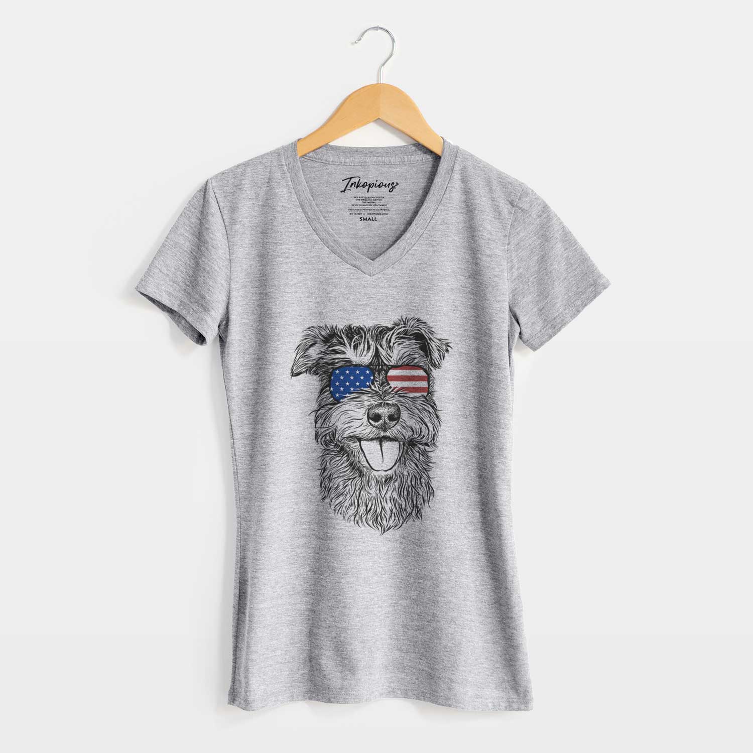 USA Buster the Schnoodle - Women's Perfect V-neck Shirt