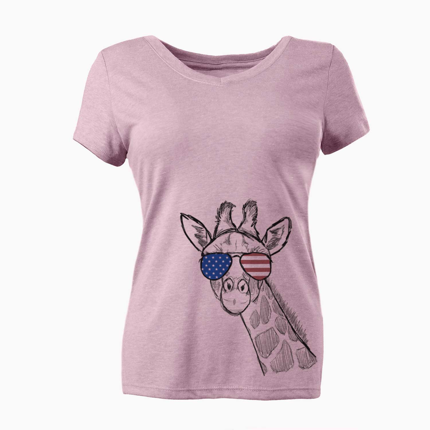 USA Cedrick the Giraffe - Women's Perfect V-neck Shirt