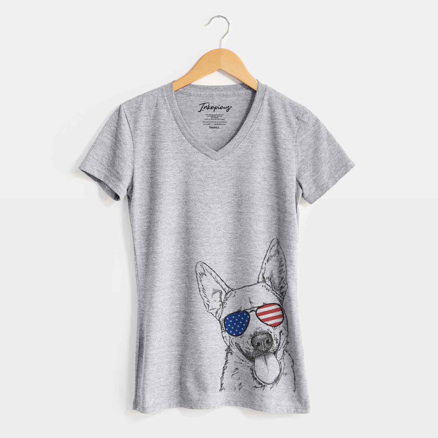 USA Charlie the Mixed Breed - Women's Perfect V-neck Shirt