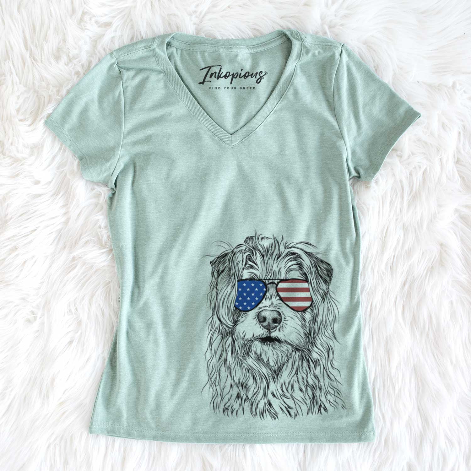 USA Chester the Terrier Mix - Women's Perfect V-neck Shirt