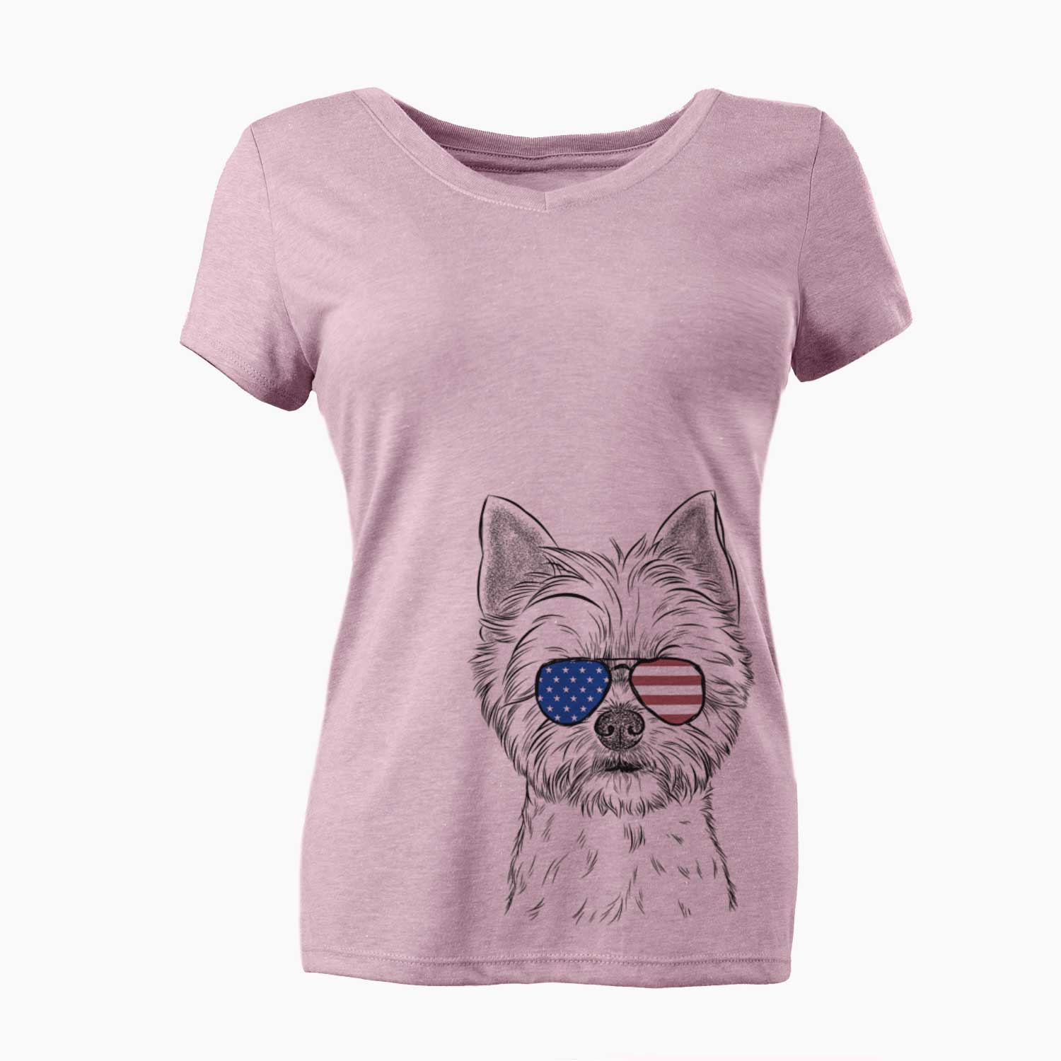 USA Chewy the Yorkshire Terrier - Women's Perfect V-neck Shirt