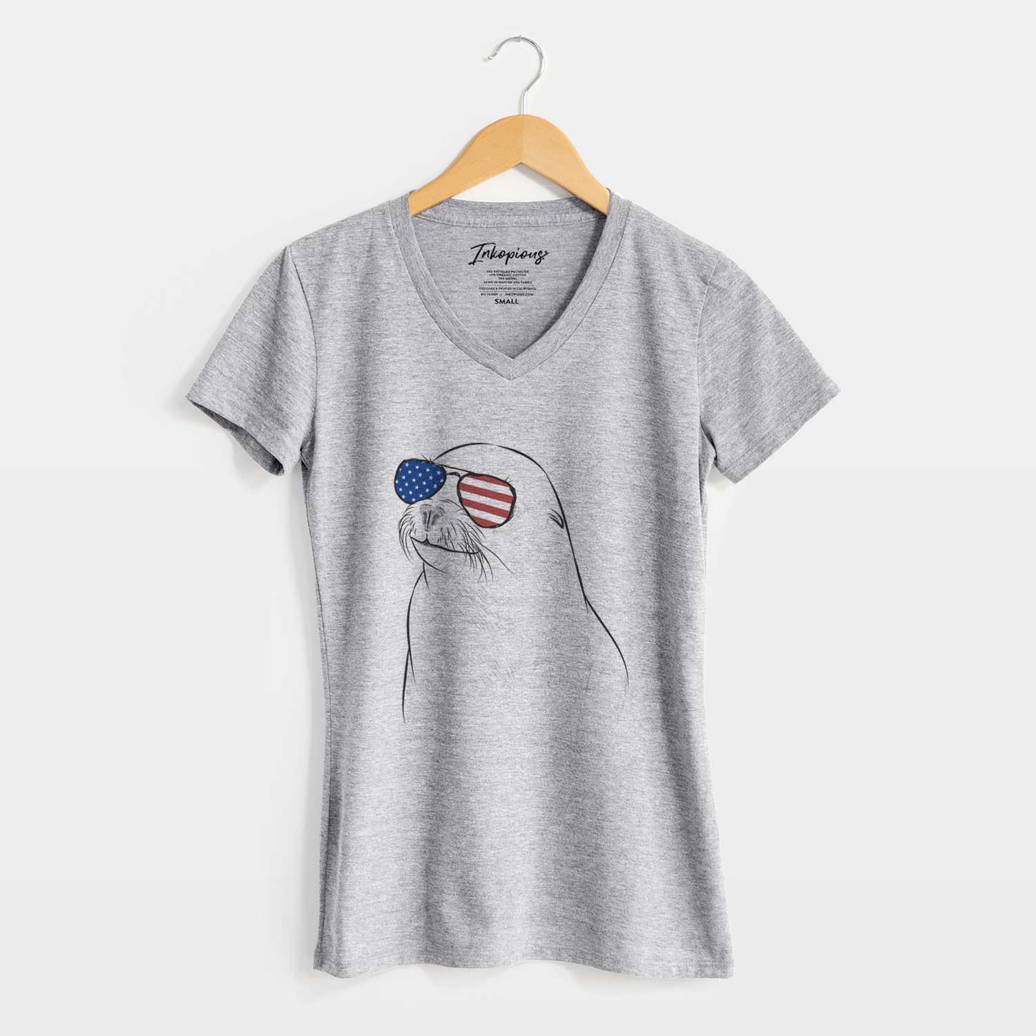USA Chip the California Sea Lion - Women's Perfect V-neck Shirt