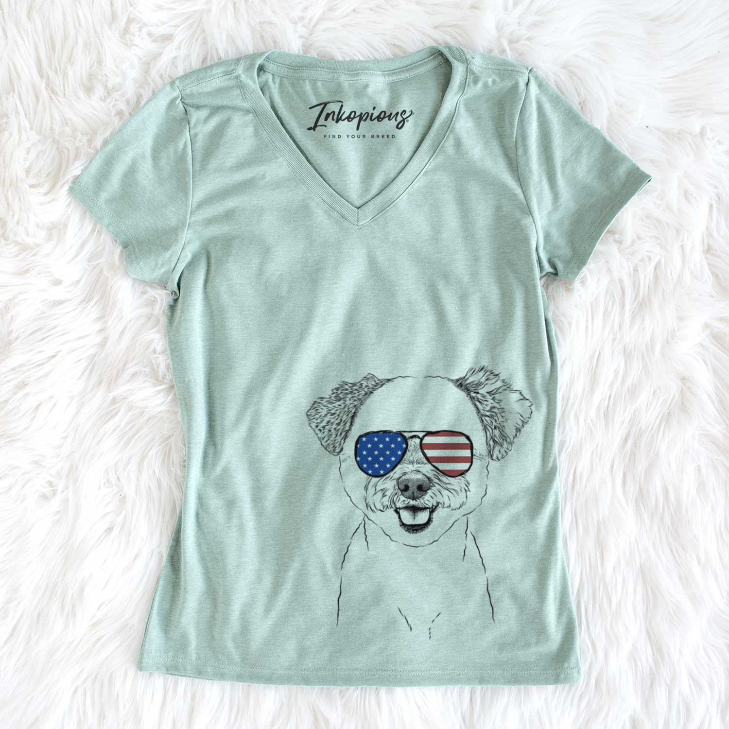 USA Chippy the Mixed Breed - Women's Perfect V-neck Shirt
