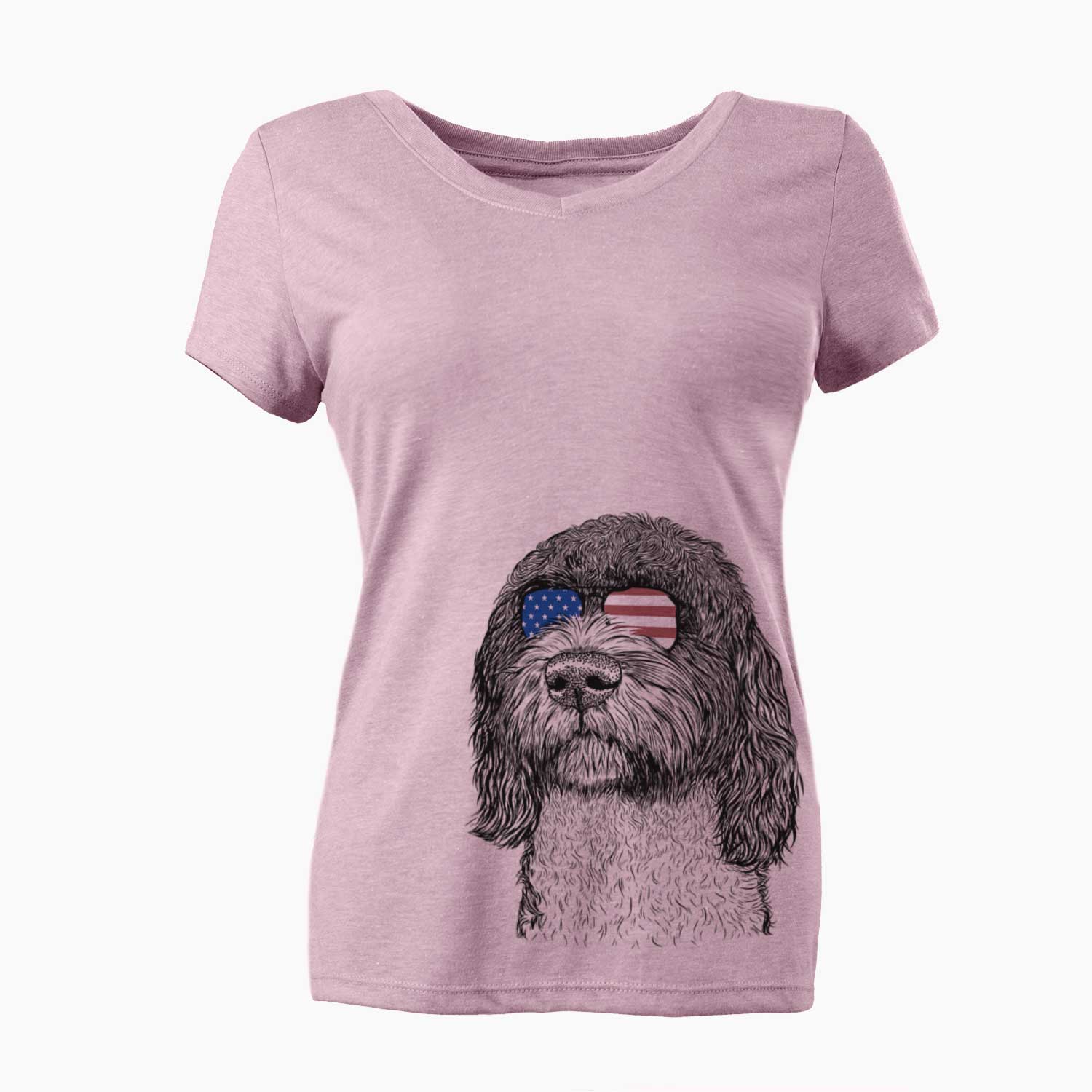 USA Chris the Portuguese Water Dog - Women's Perfect V-neck Shirt