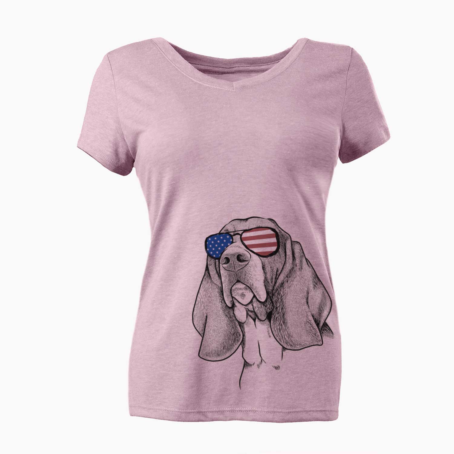 USA Cooper the Basset Hound - Women's Perfect V-neck Shirt