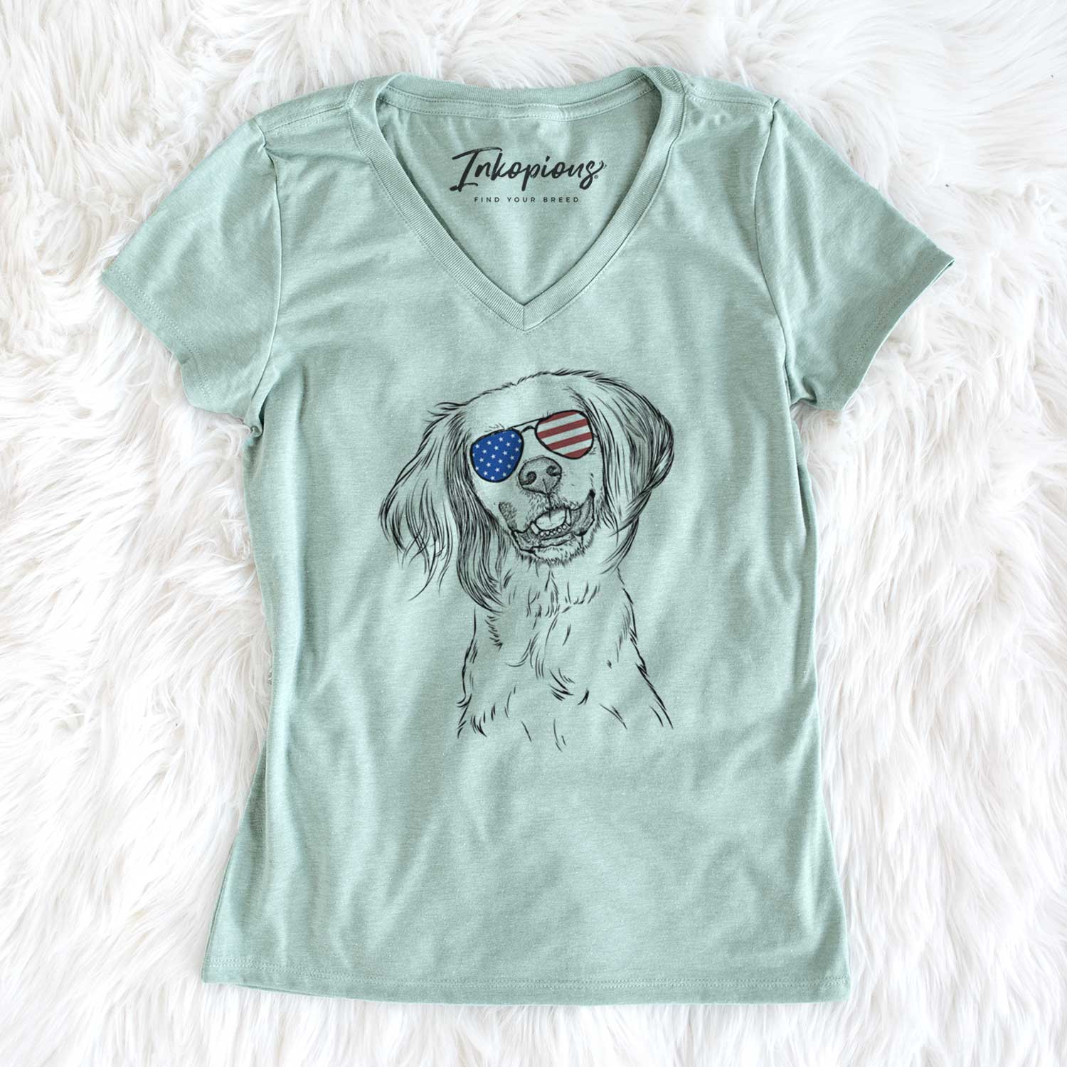 USA Cooper the English Setter - Women's Perfect V-neck Shirt