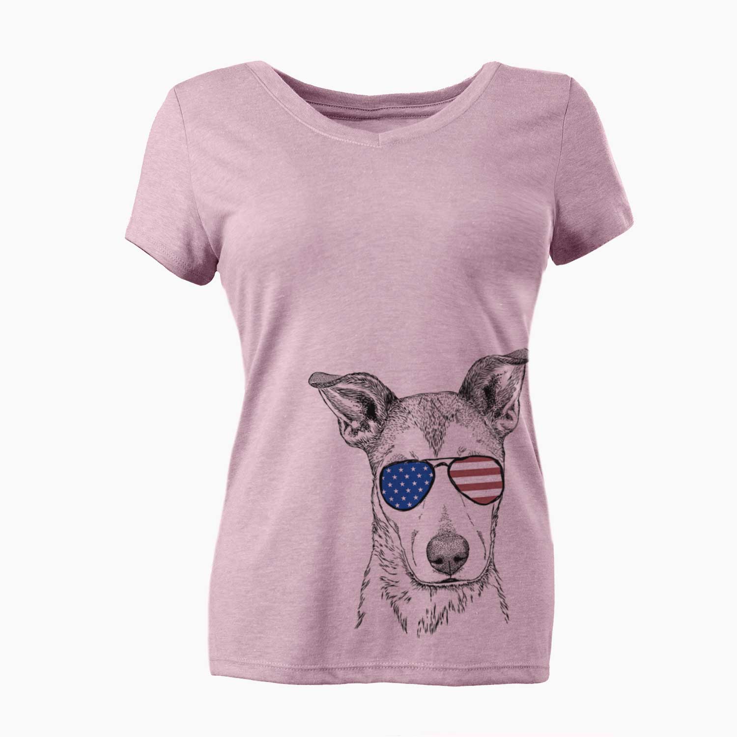 USA Coral the Mixed Breed - Women's Perfect V-neck Shirt