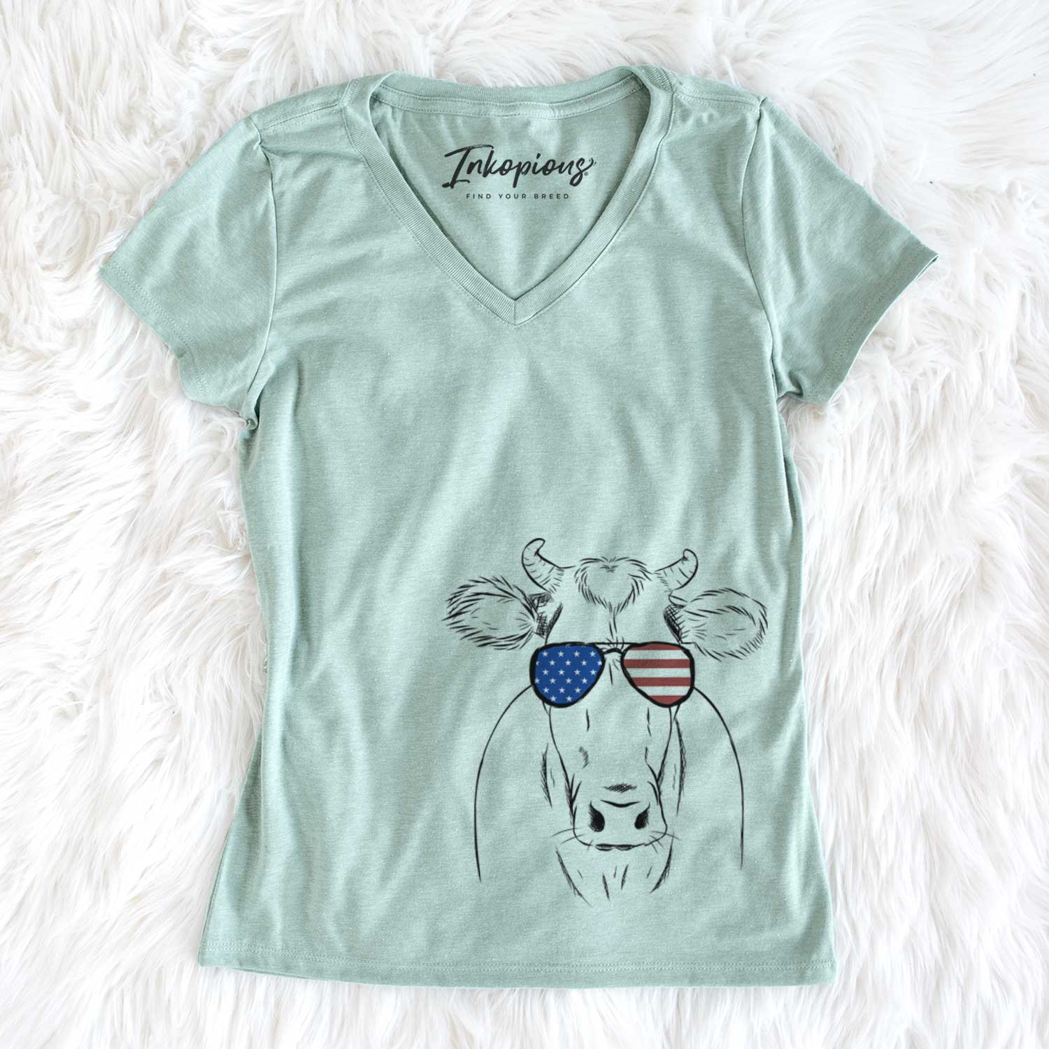 USA Cruz the Cow - Women's Perfect V-neck Shirt