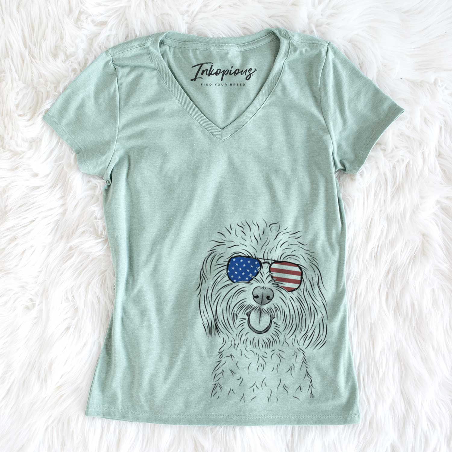 USA Cuddles the Coton de Tulear - Women's Perfect V-neck Shirt