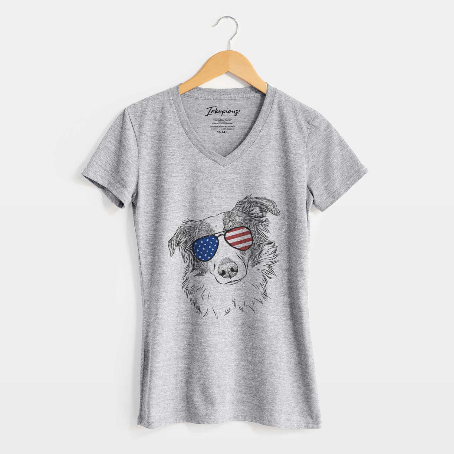 USA Cyclone the Australian Shepherd - Women's Perfect V-neck Shirt