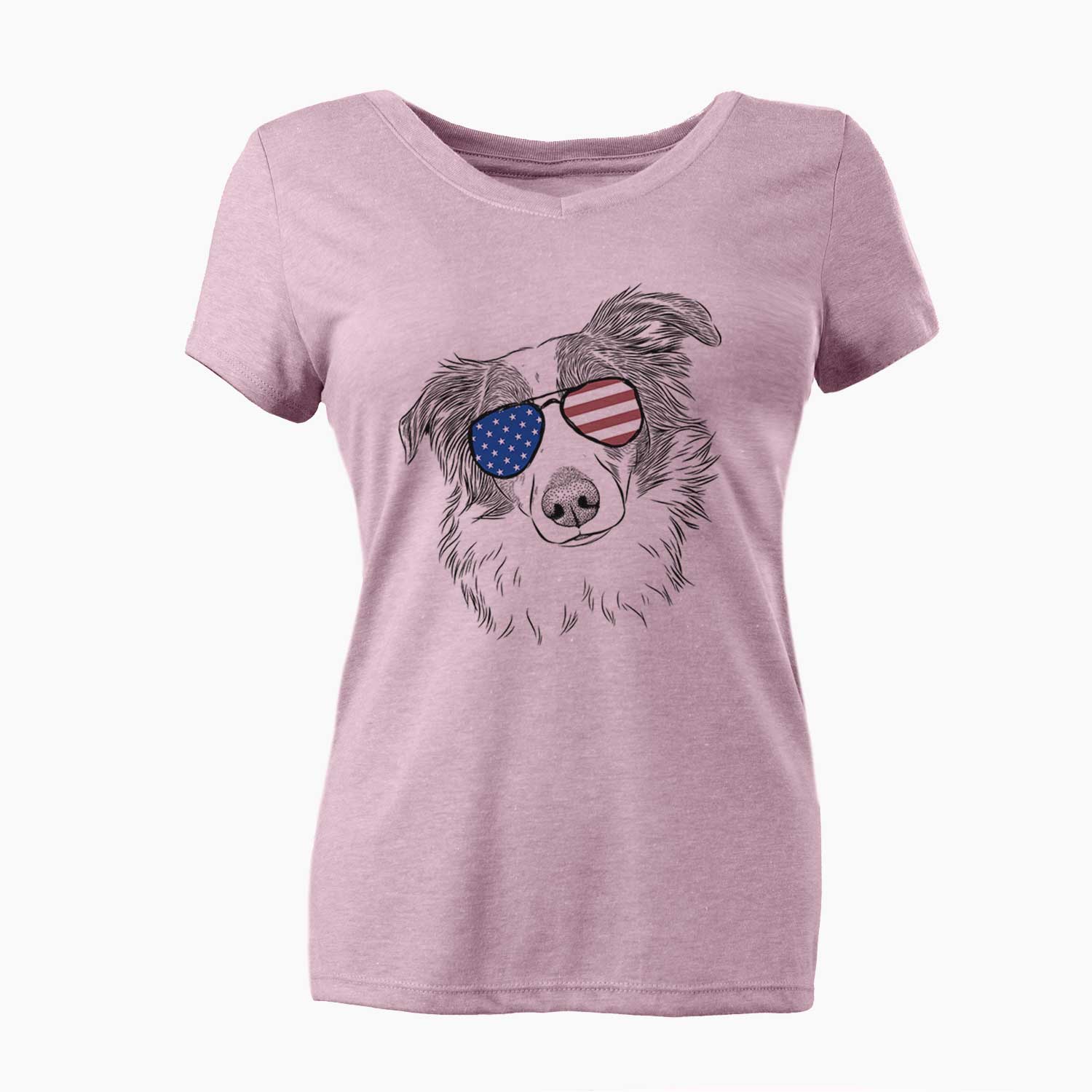 USA Cyclone the Australian Shepherd - Women's Perfect V-neck Shirt