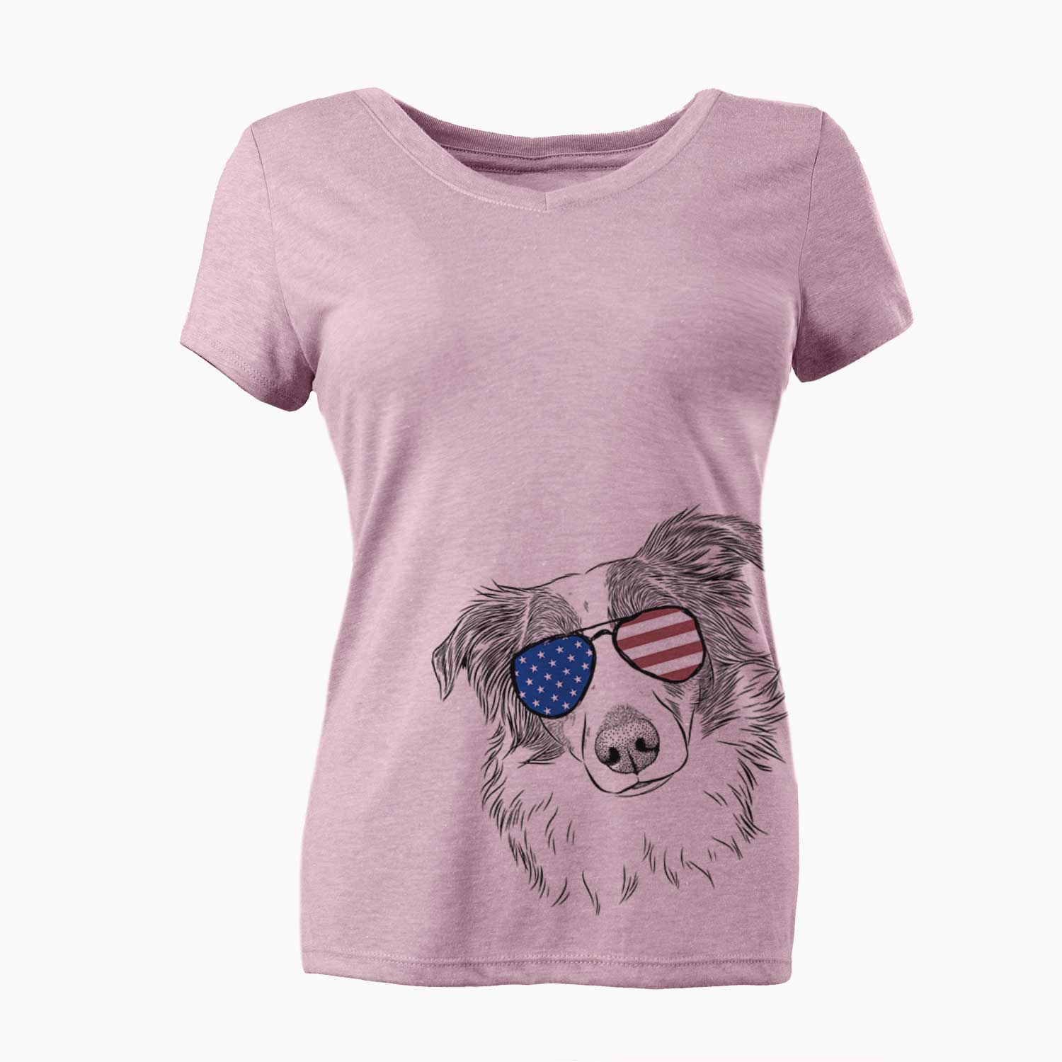 USA Cyclone the Australian Shepherd - Women's Perfect V-neck Shirt
